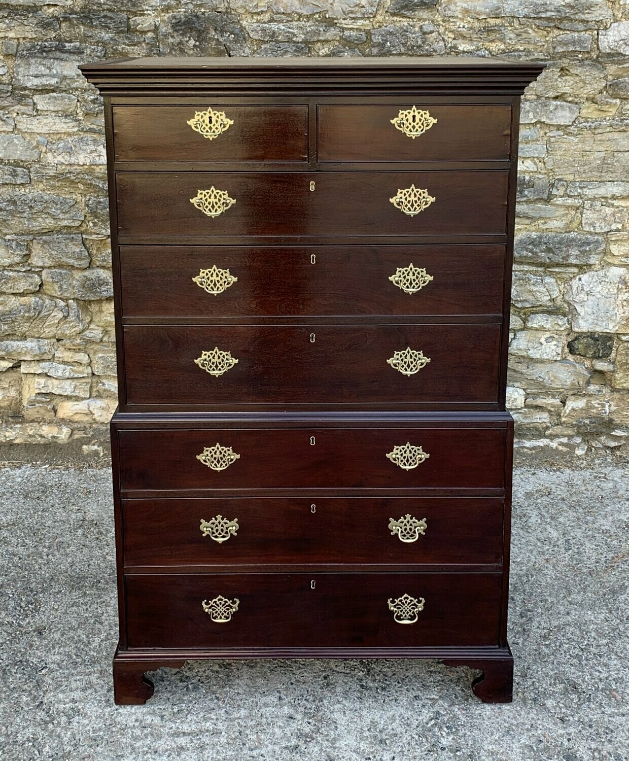 Georgian Mahogany Chest on Chest