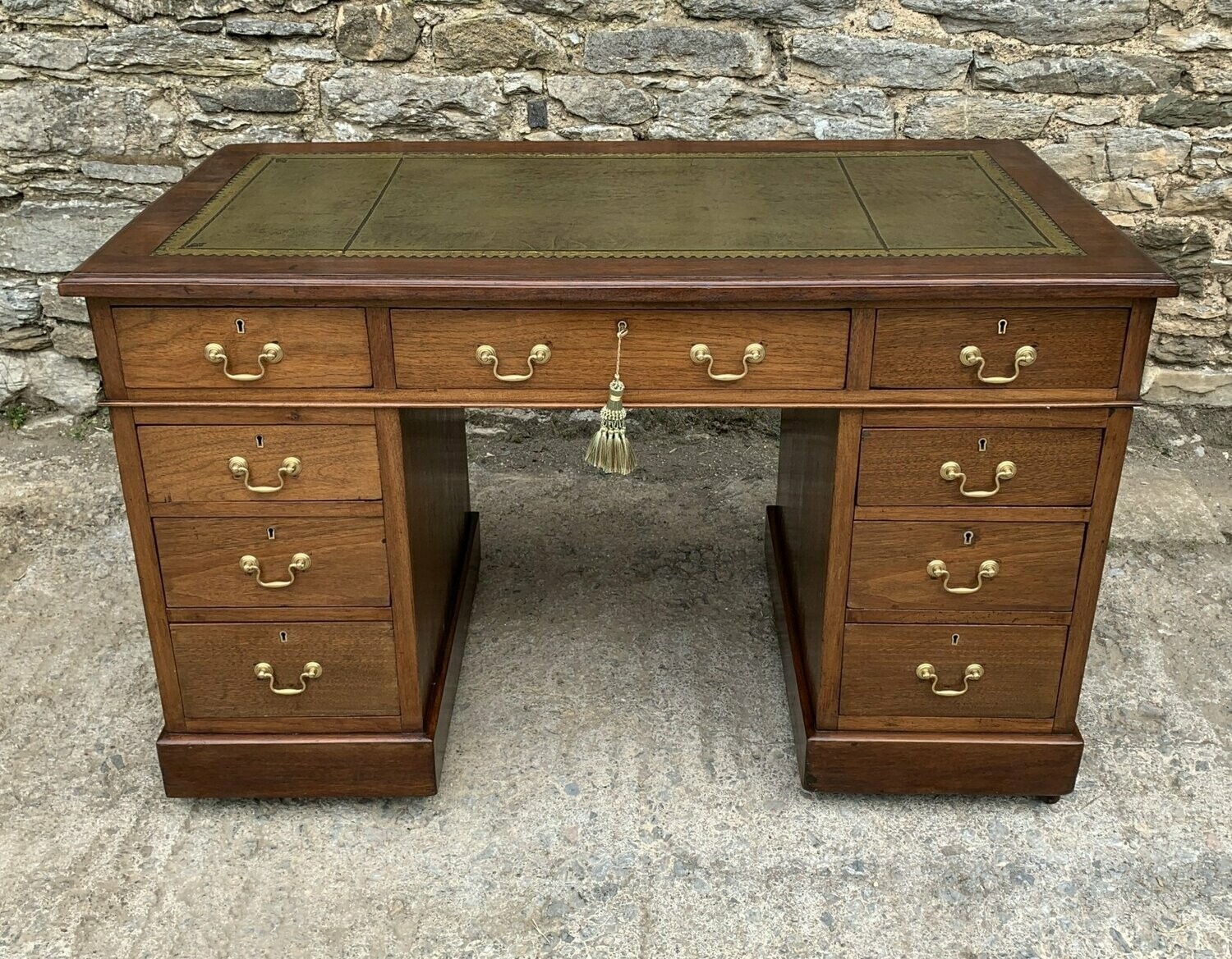 Antique Mahogany Pedestal Desk