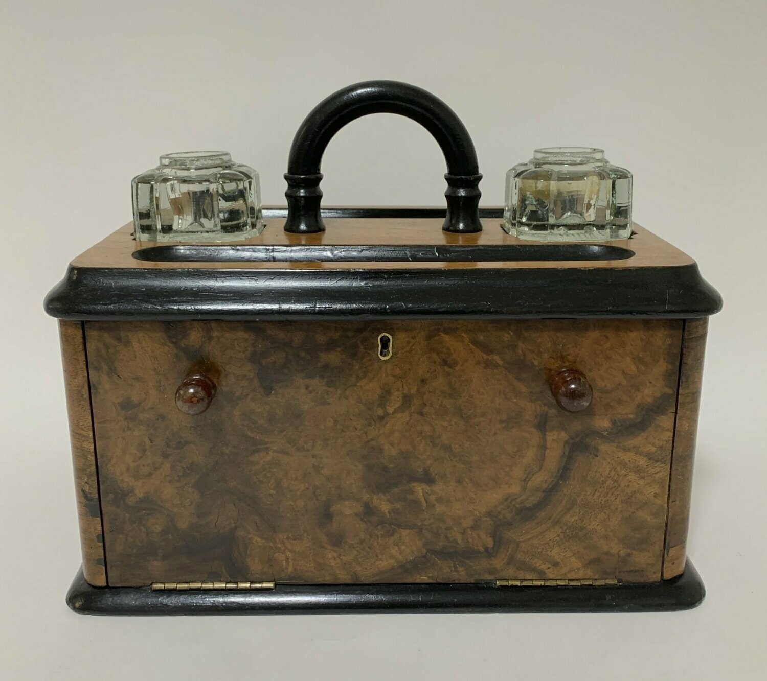 Victorian Walnut Desktop Stationery Box