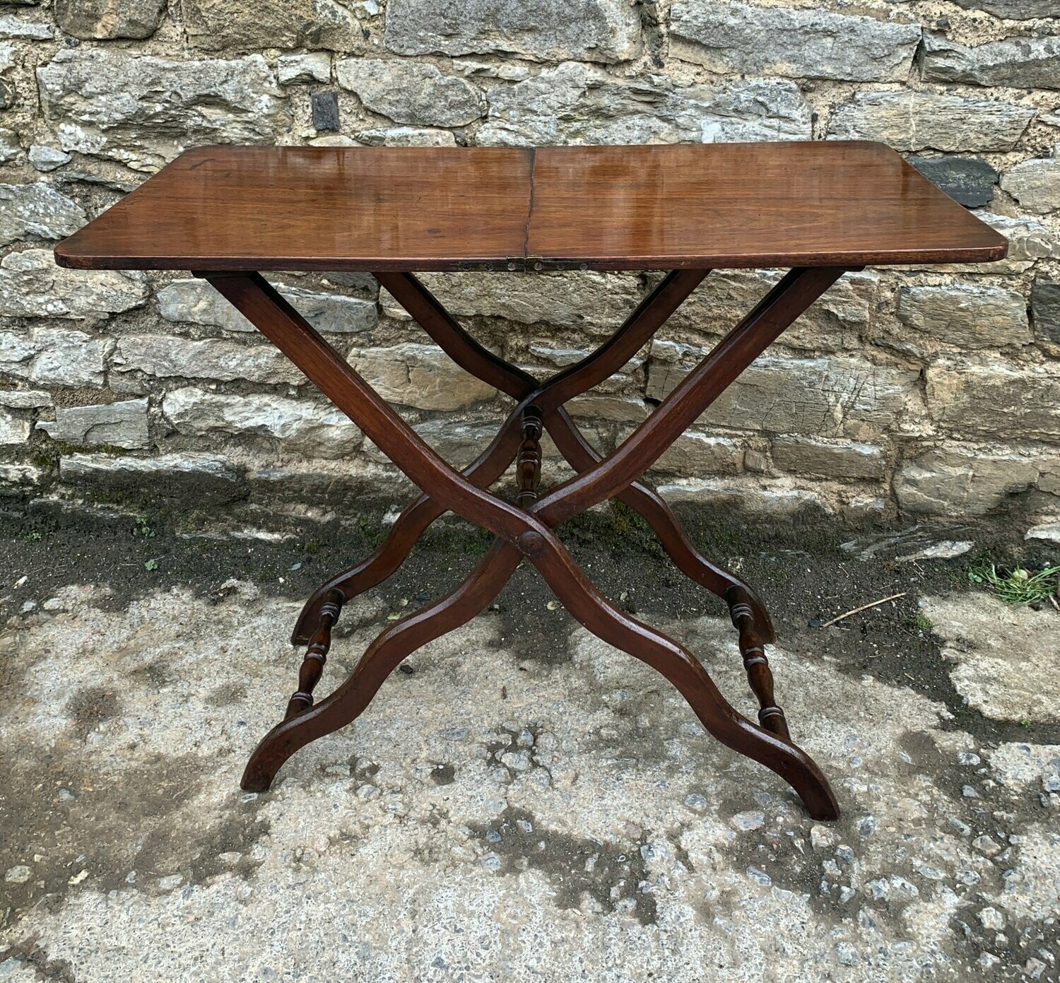 Antique Folding Coaching Table