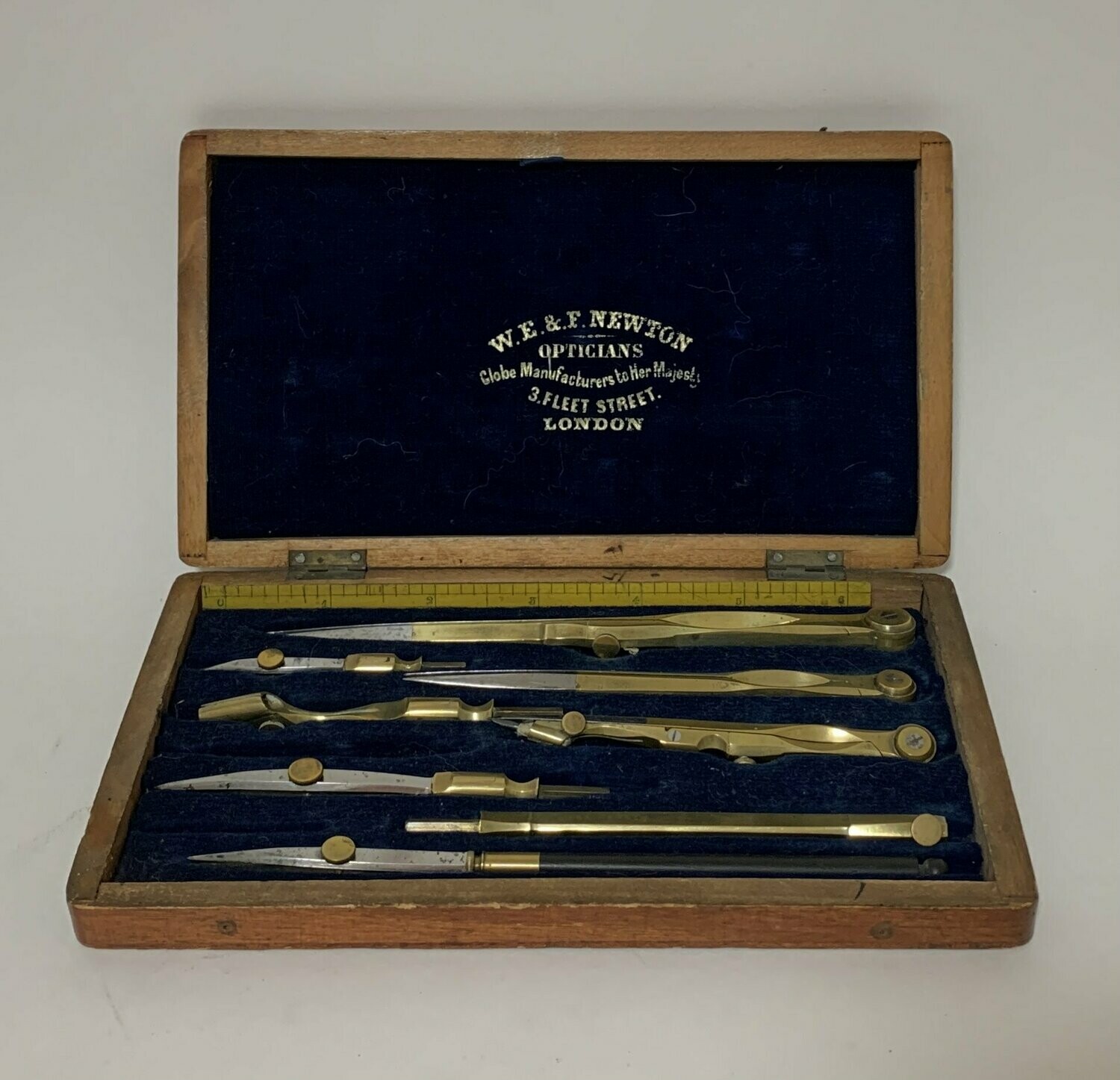 Antique Mathematical Technical Drawing Set