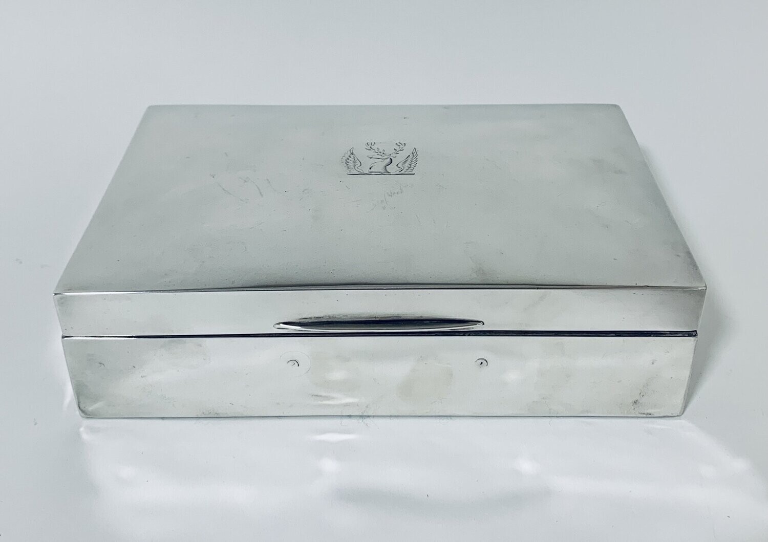 Antique Solid Silver Cigarette Box
