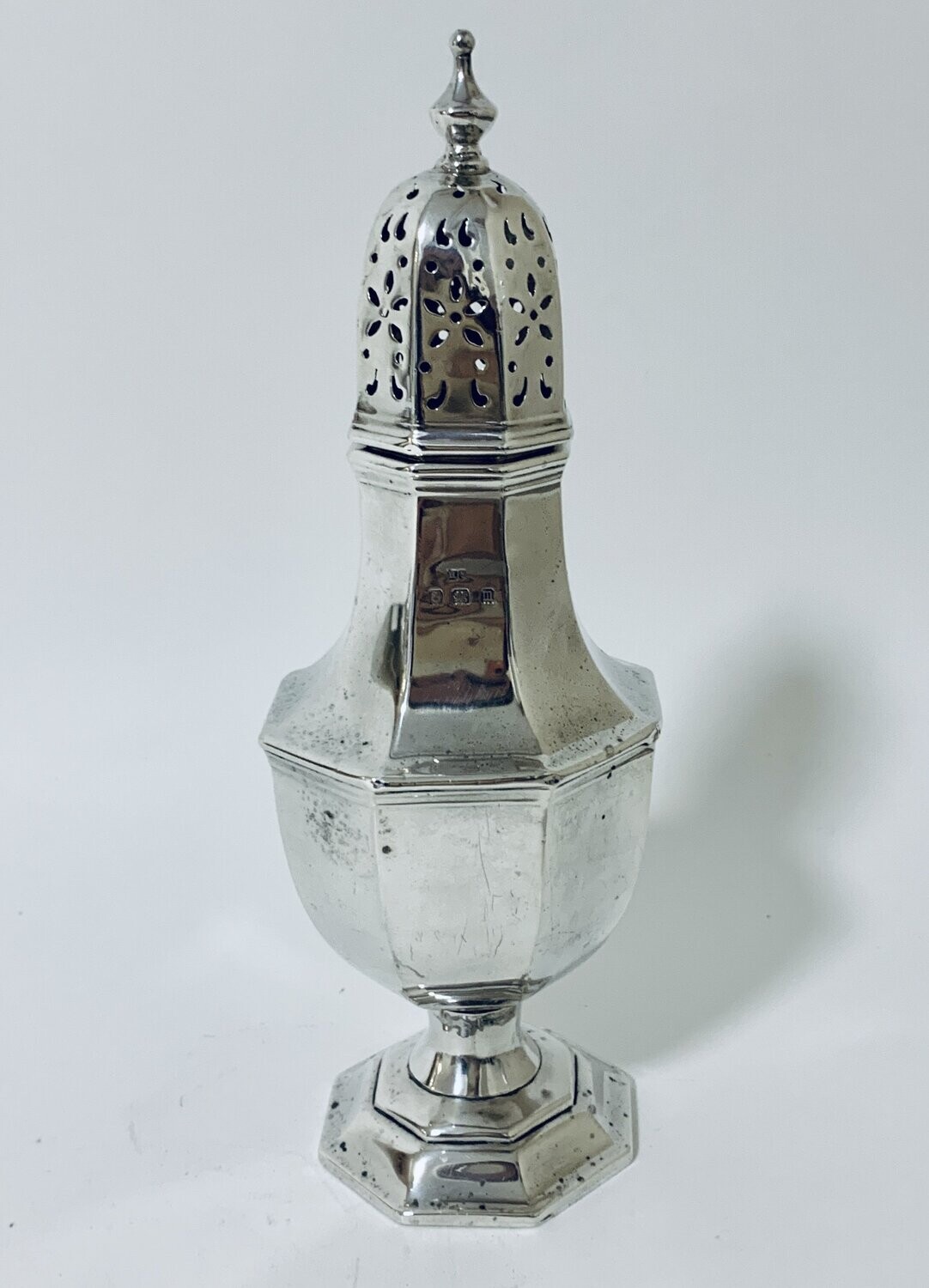 Large Antique Silver Caster