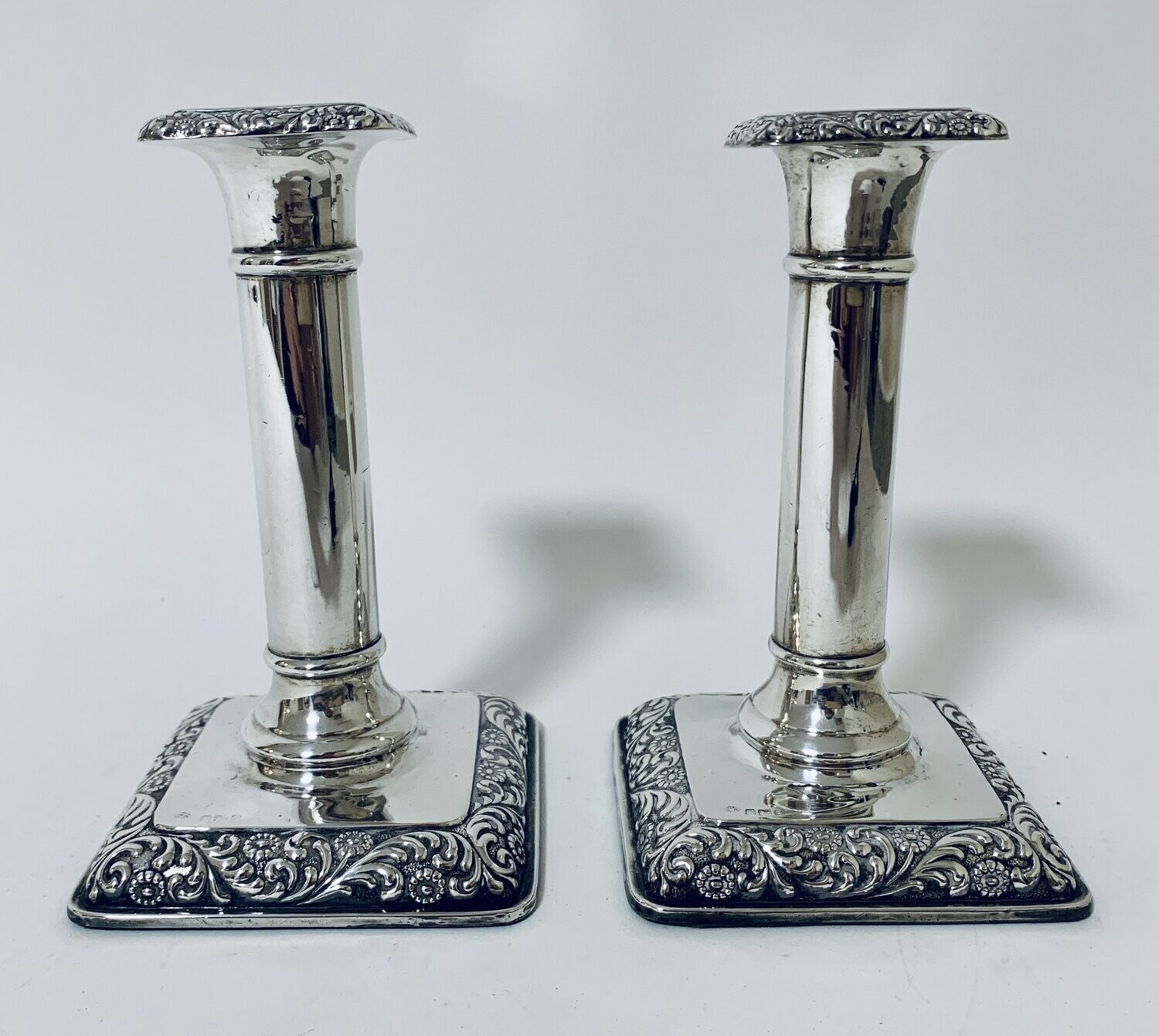 Pair of Antique Silver Candlesticks