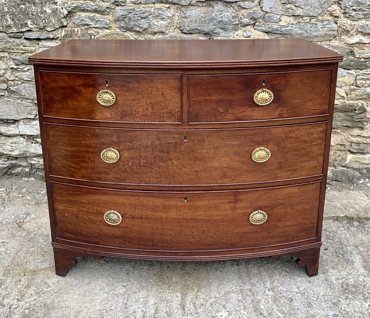 Regency Mahogany Bow Front Chest of Drawers