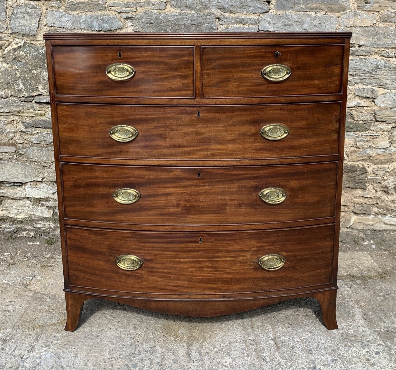 Regency Mahogany Bow Front Chest of Drawers