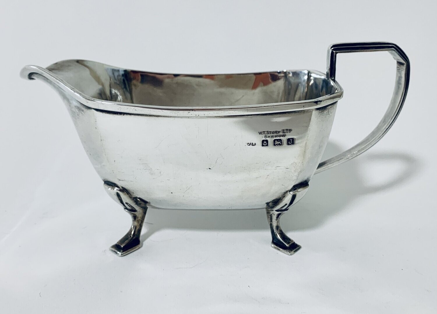 Antique Solid Silver Gravy Boat