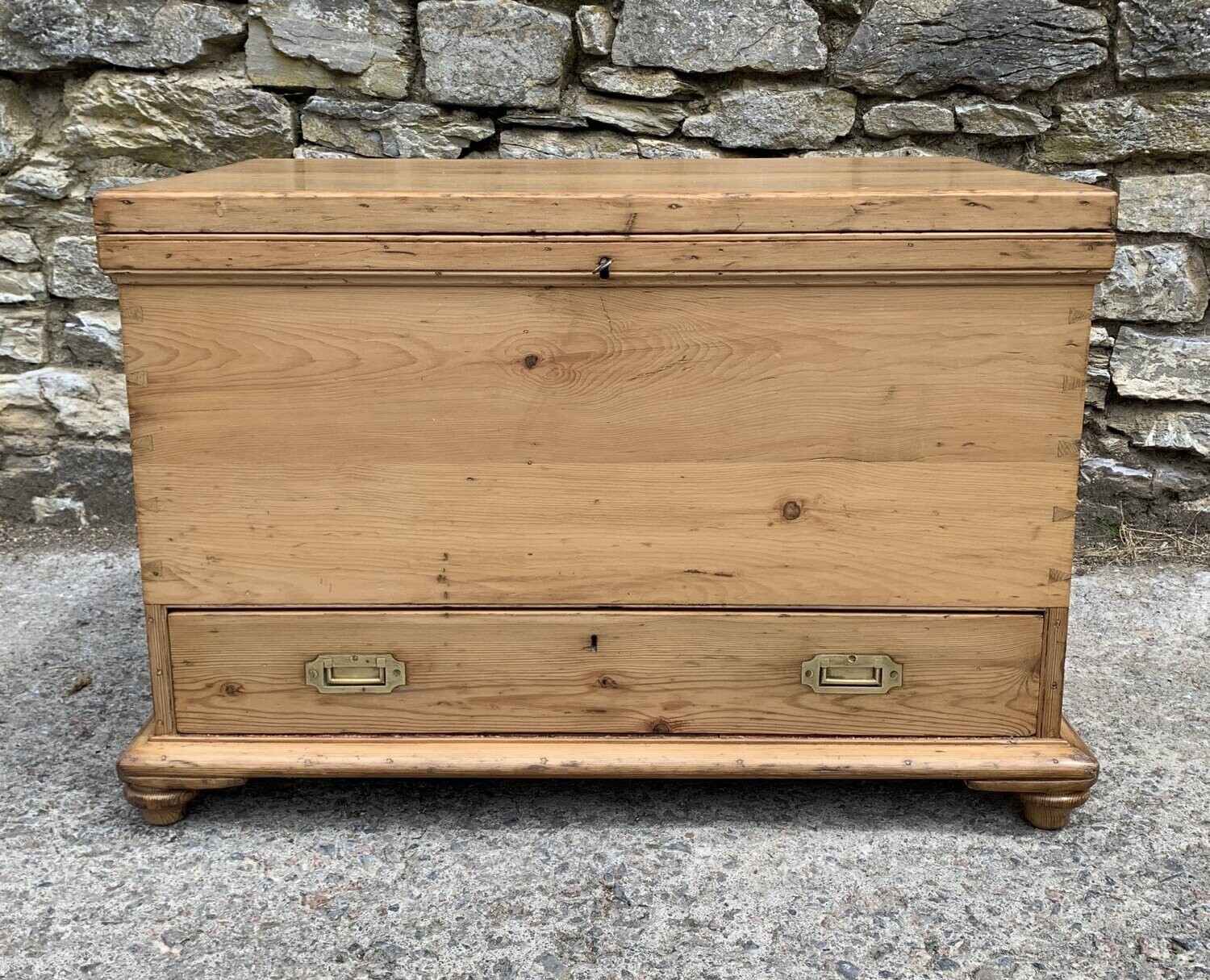 Antique Pine Mule Chest