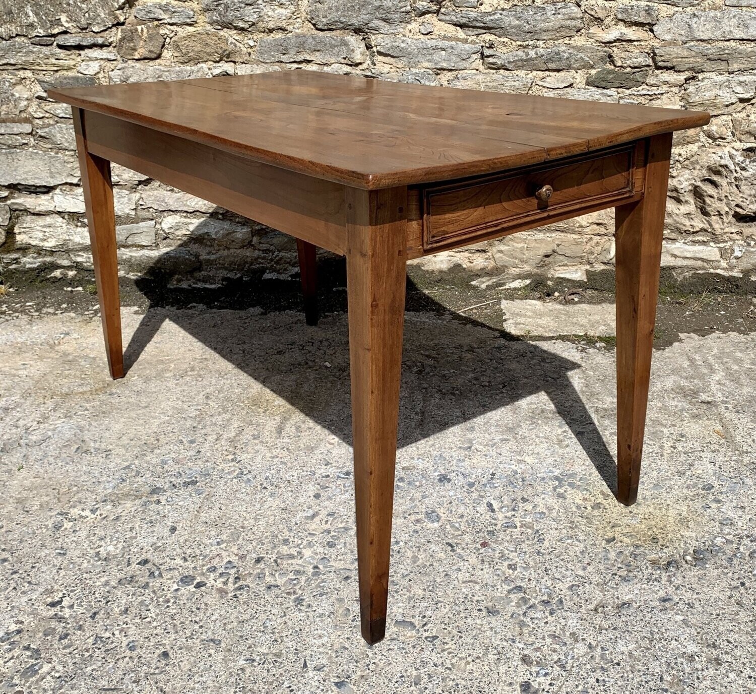 Antique French Elm Farmhouse Table