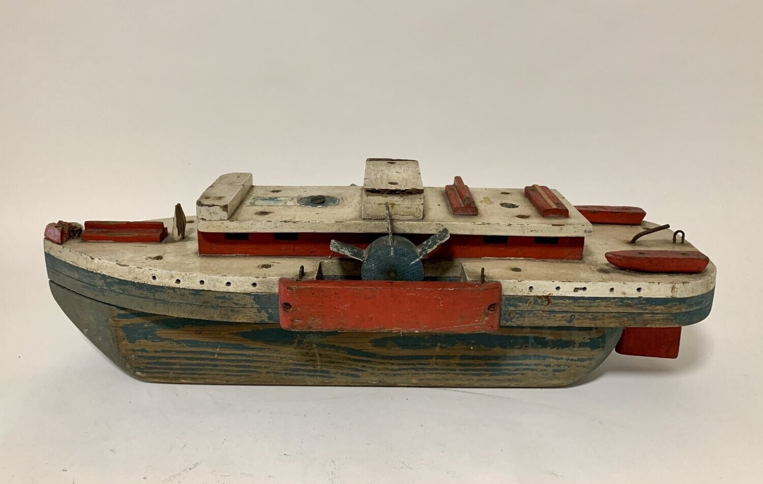 Antique Scratch Built Paddle Steamer