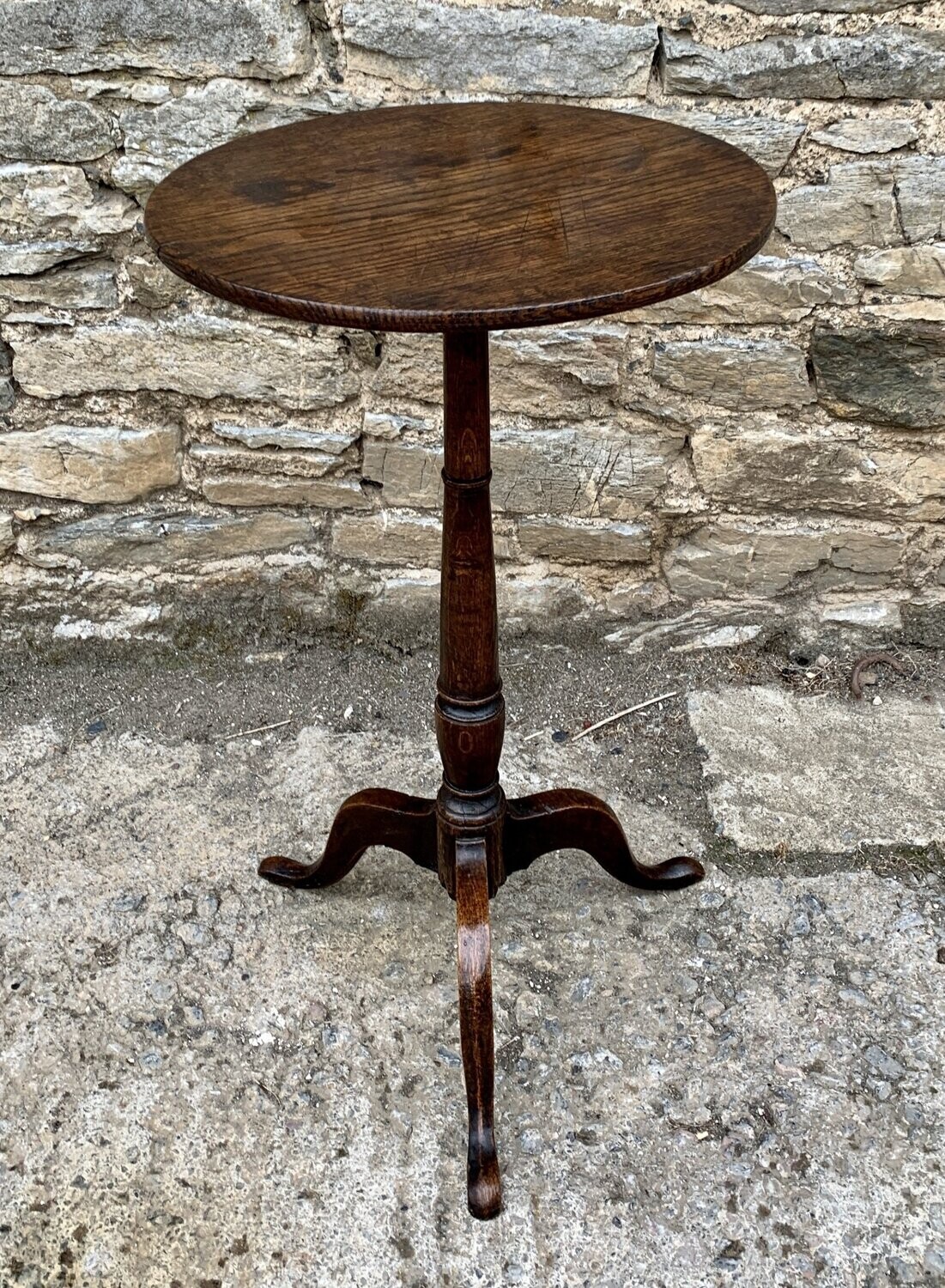 Georgian Oak Candle Table
