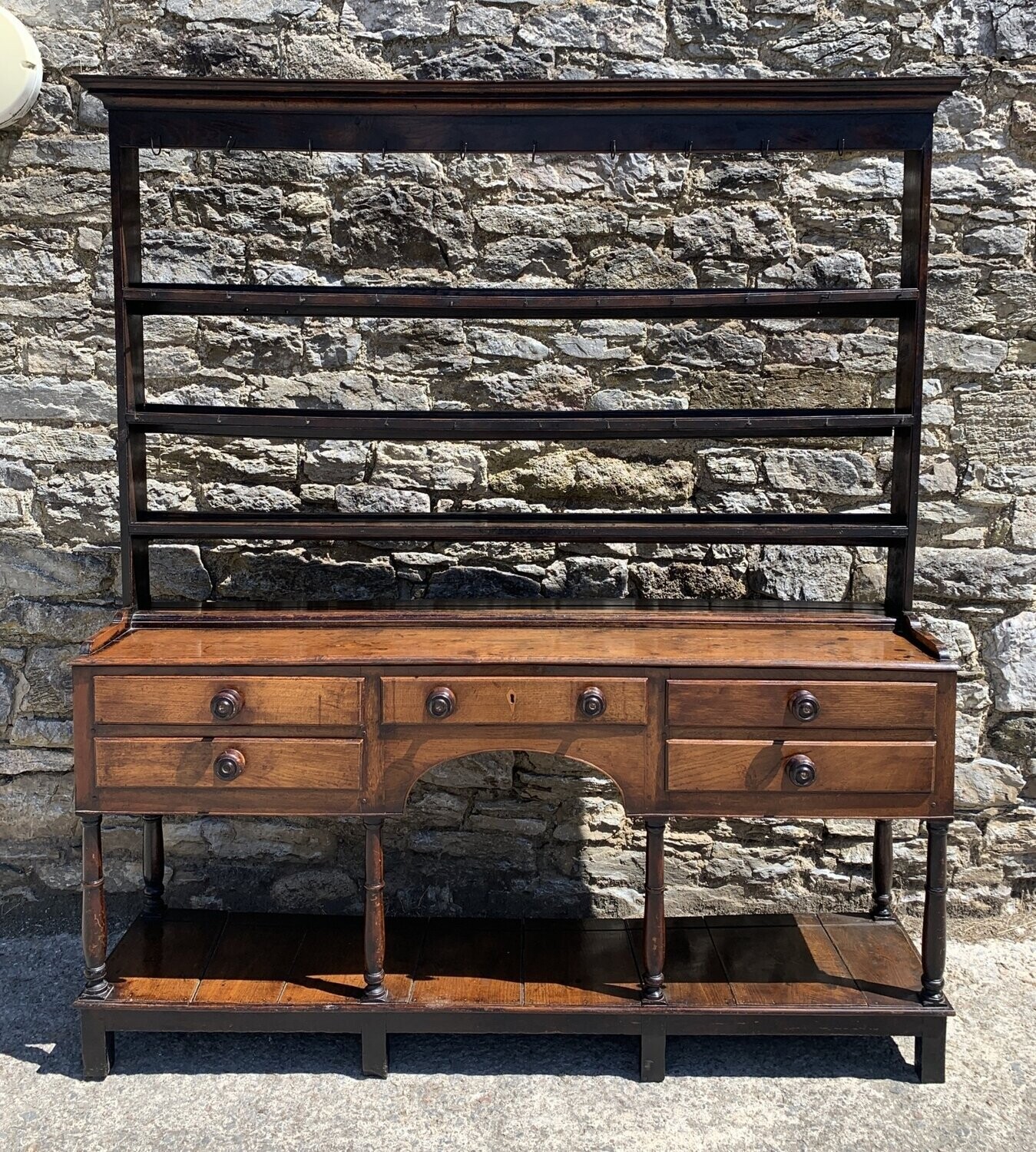 Georgian Oak Potboard Dresser