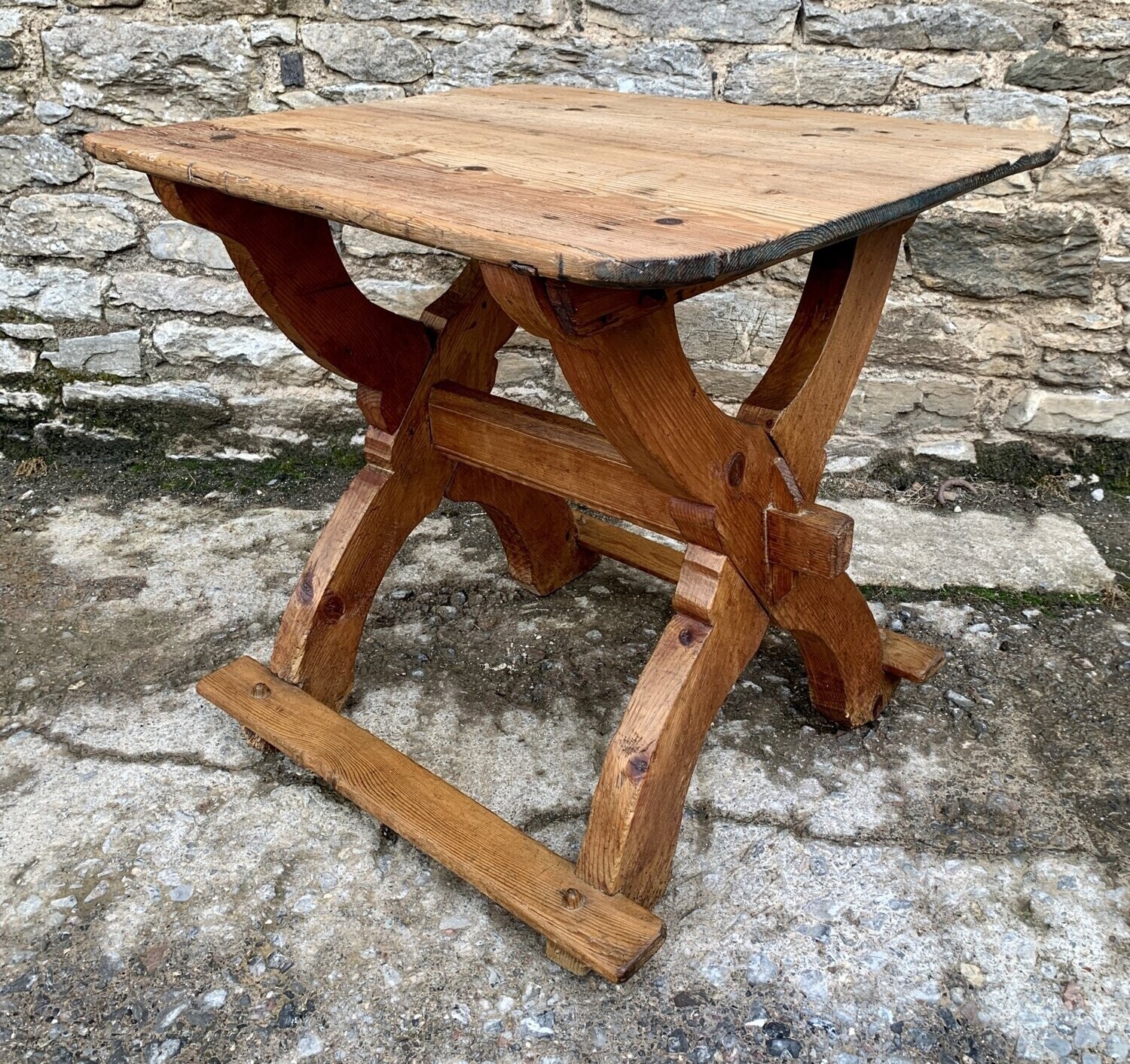 Swedish Pine X-Frame Trestle Table