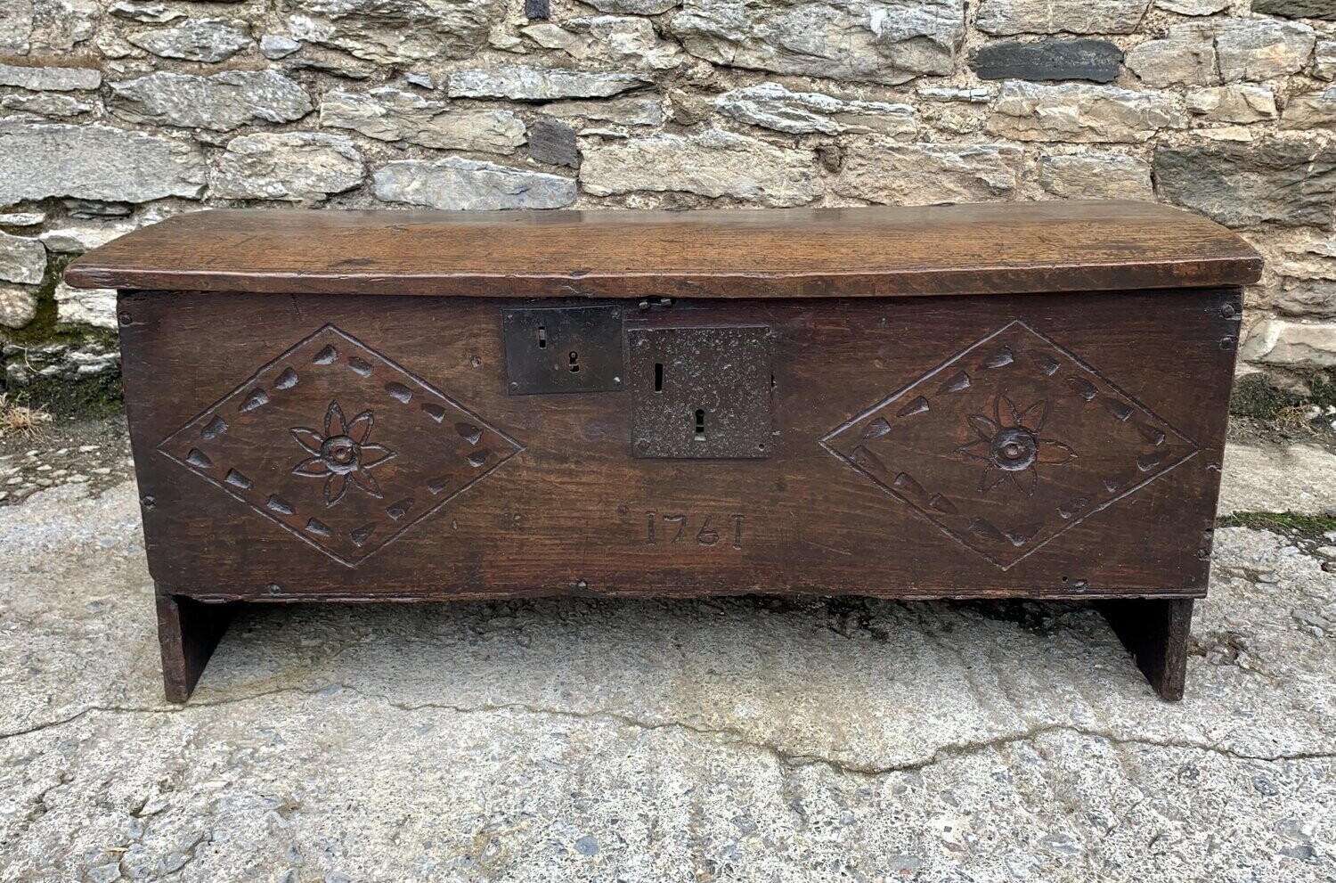18th Century Oak Coffer dated 1761
