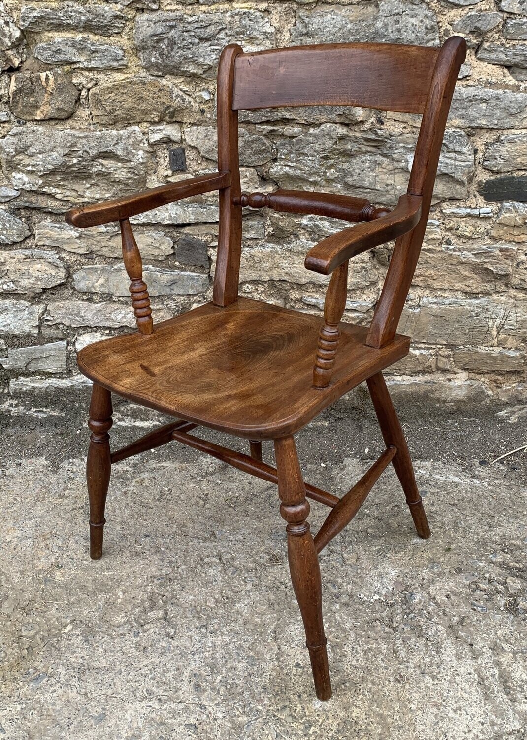 Antique Windsor Bar Back Carver Chair