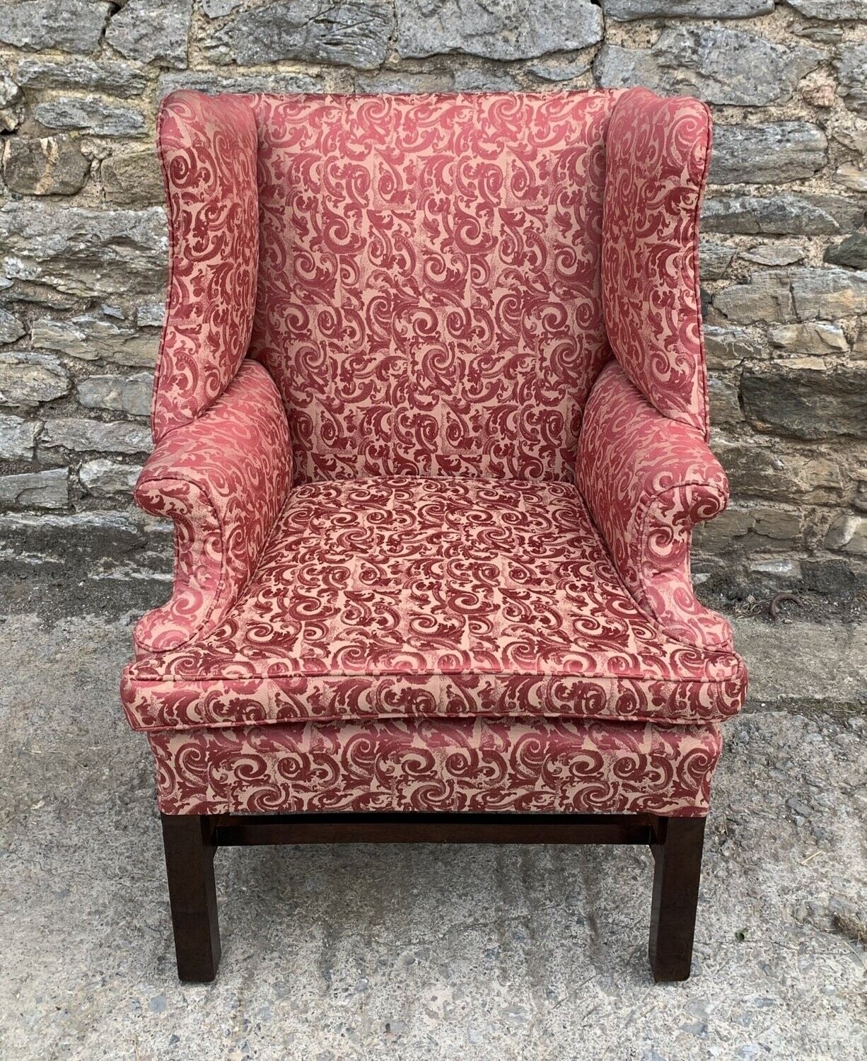 Victorian Mahogany Framed Wing Armchair