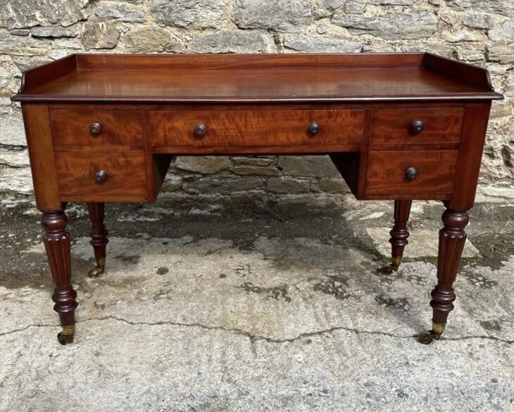 Victorian Mahogany Writing Table by Edward Winter