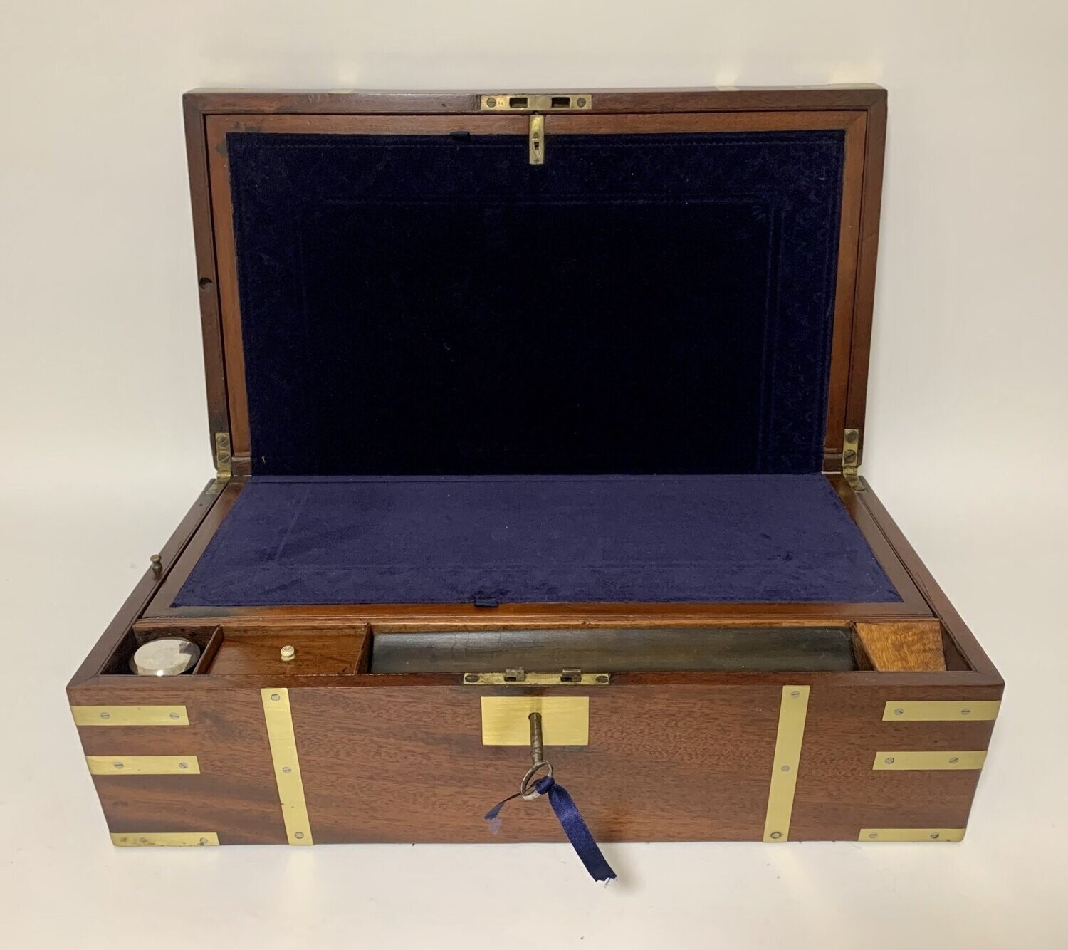 Victorian Mahogany Brass Bound Writing Slope