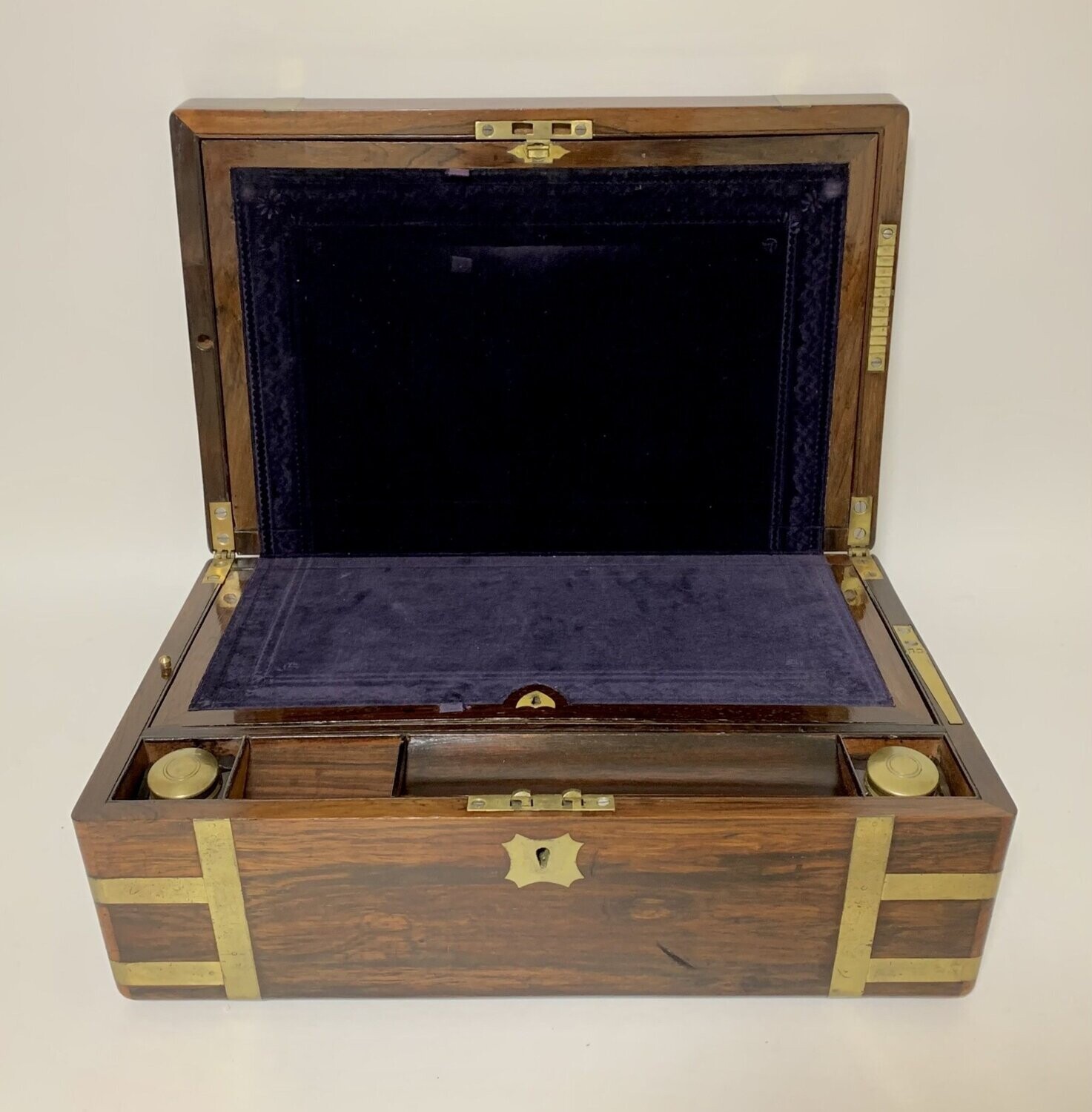 Victorian Rosewood Brass Bound Writing Slope
