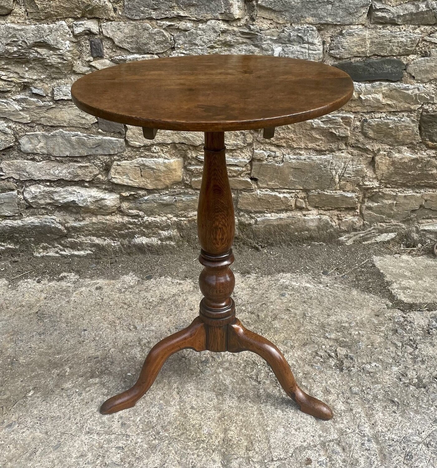 Georgian Oak Tilt Top Wine Table