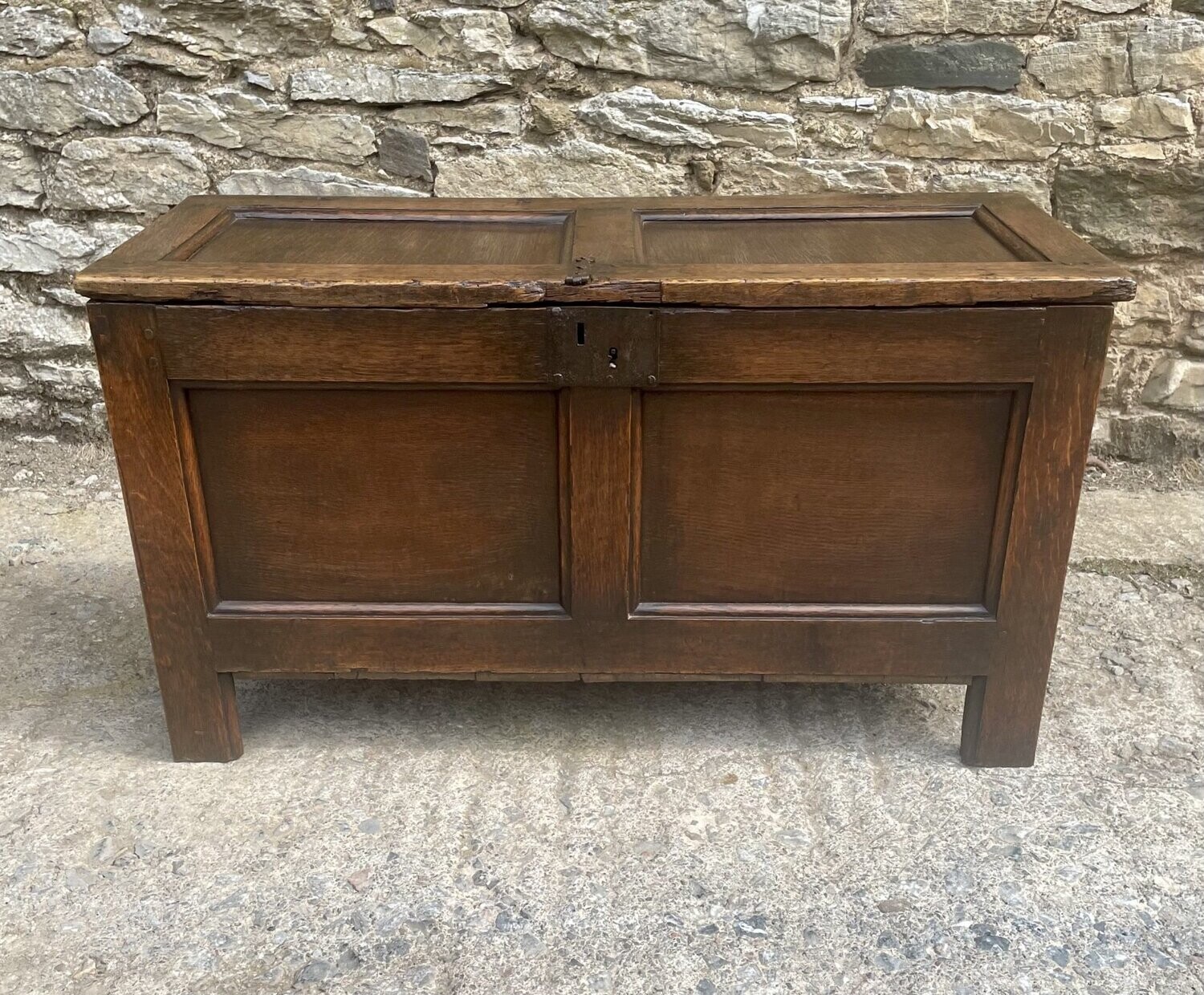 Small Antique Oak Coffer