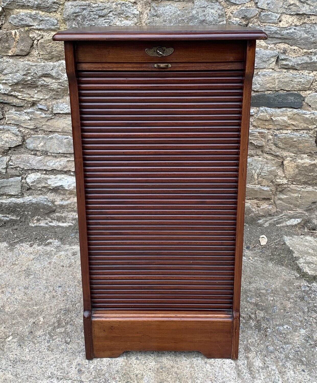 Antique Mahogany Tambour Filing Cabinet