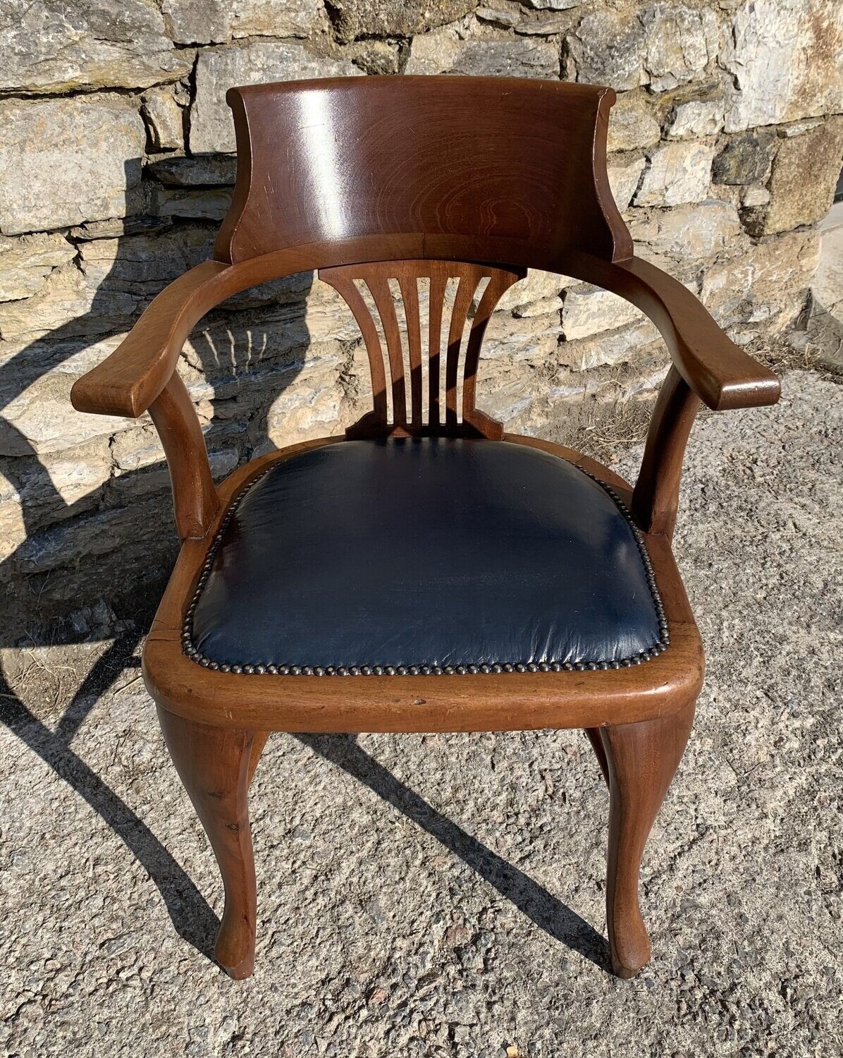 Antique Mahogany Captains Desk Chair