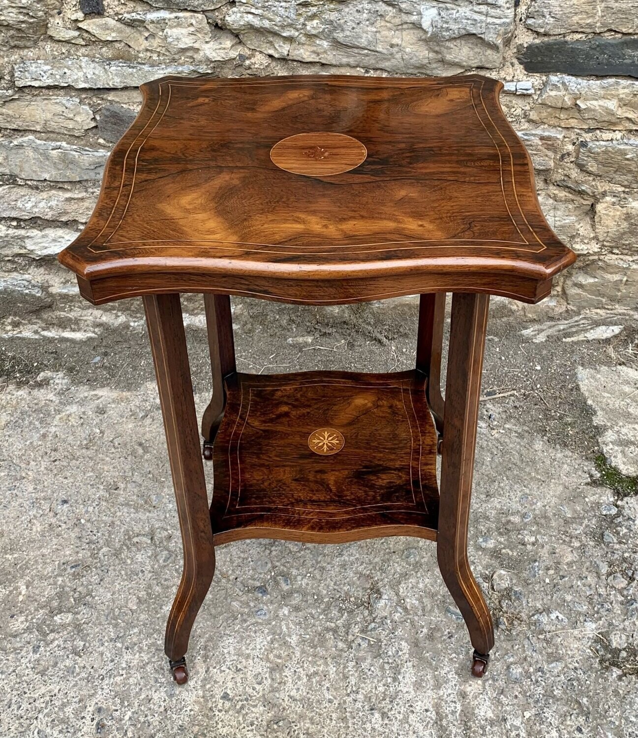 Rosewood Inlaid Occasional Table