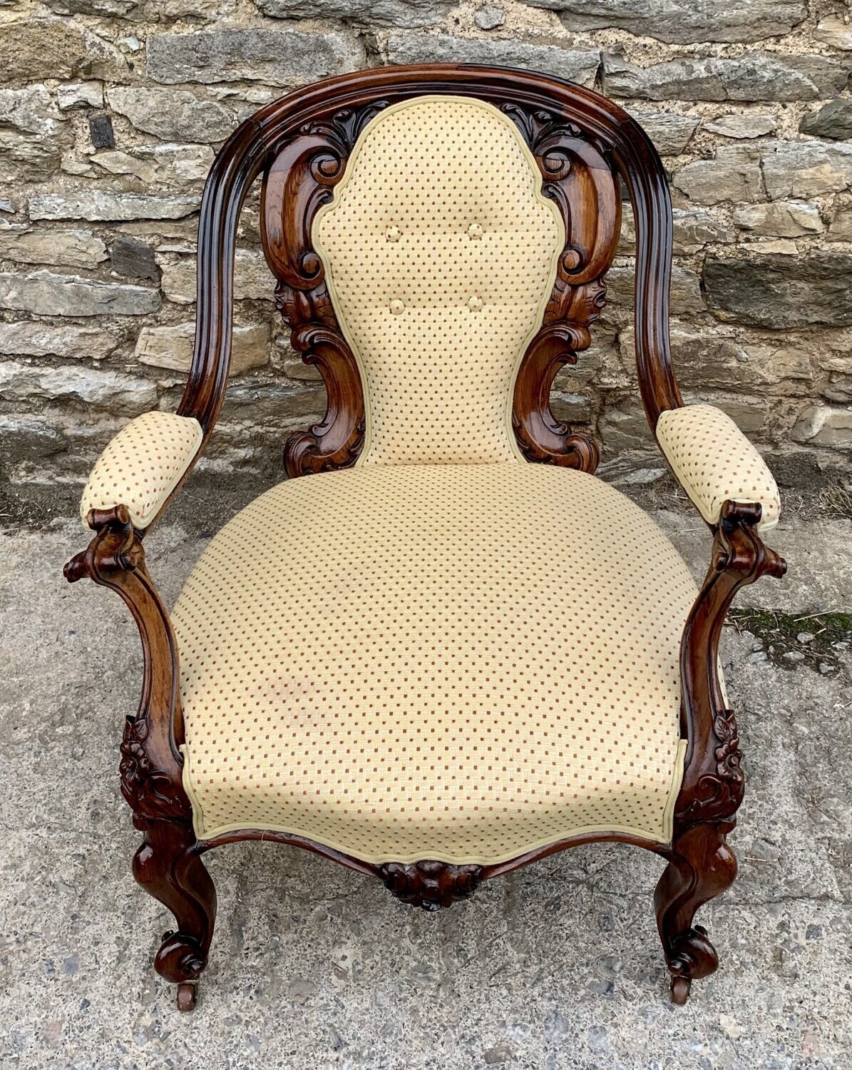 Regency Rosewood Framed Armchair