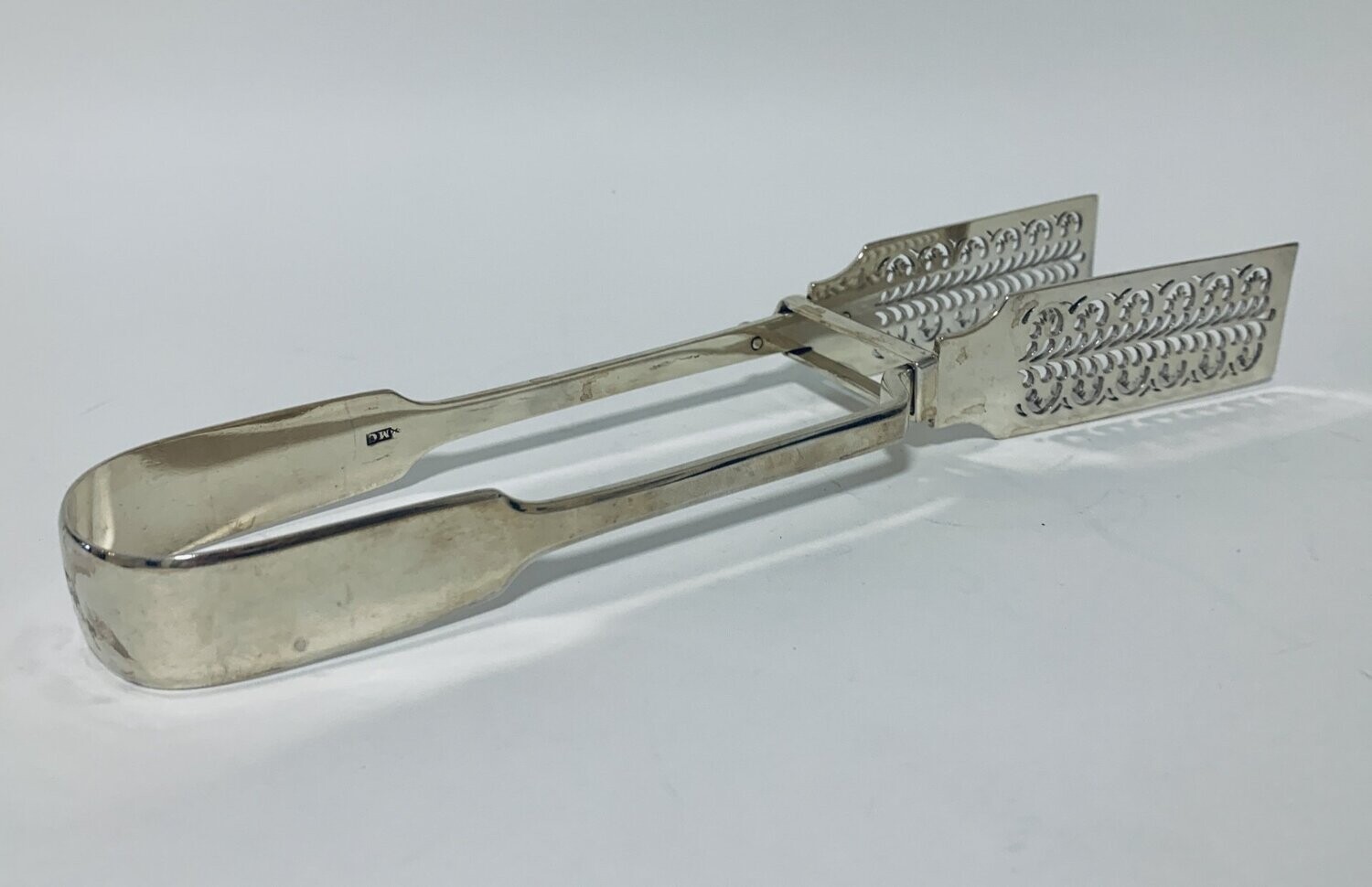 Georgian Silver Asparagus Servers Tongs
