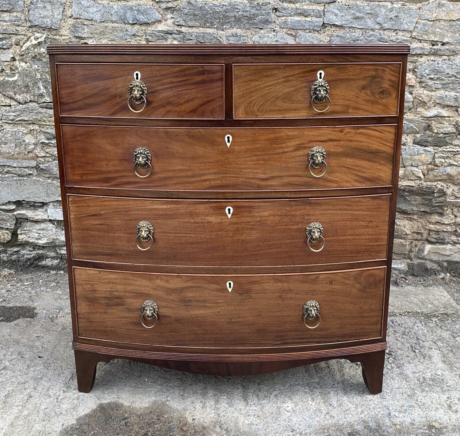 Regency Mahogany Bow Front Chest of Drawers