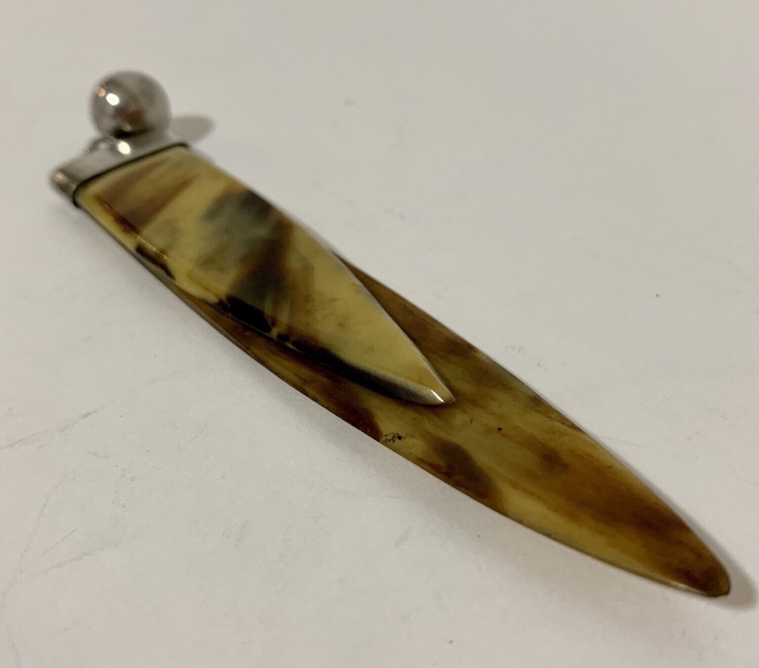 Antique Silver Mounted Tortoiseshell Bookmark