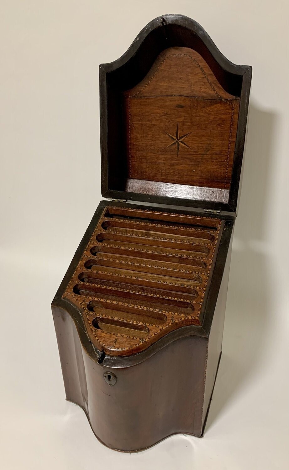 Georgian Mahogany Inlaid Knife Box