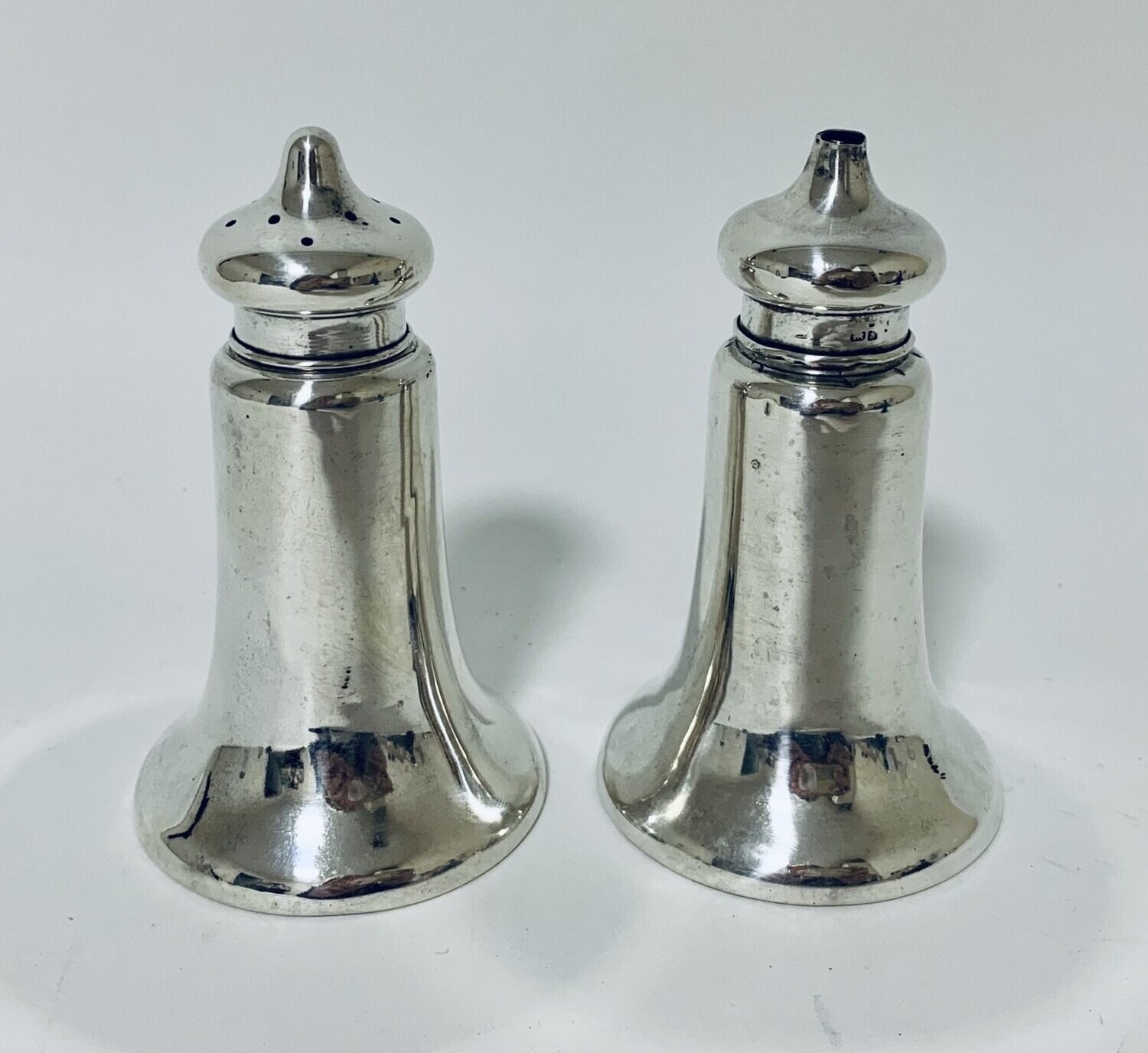 Pair of Antique Silver Salt and Pepper Shakers