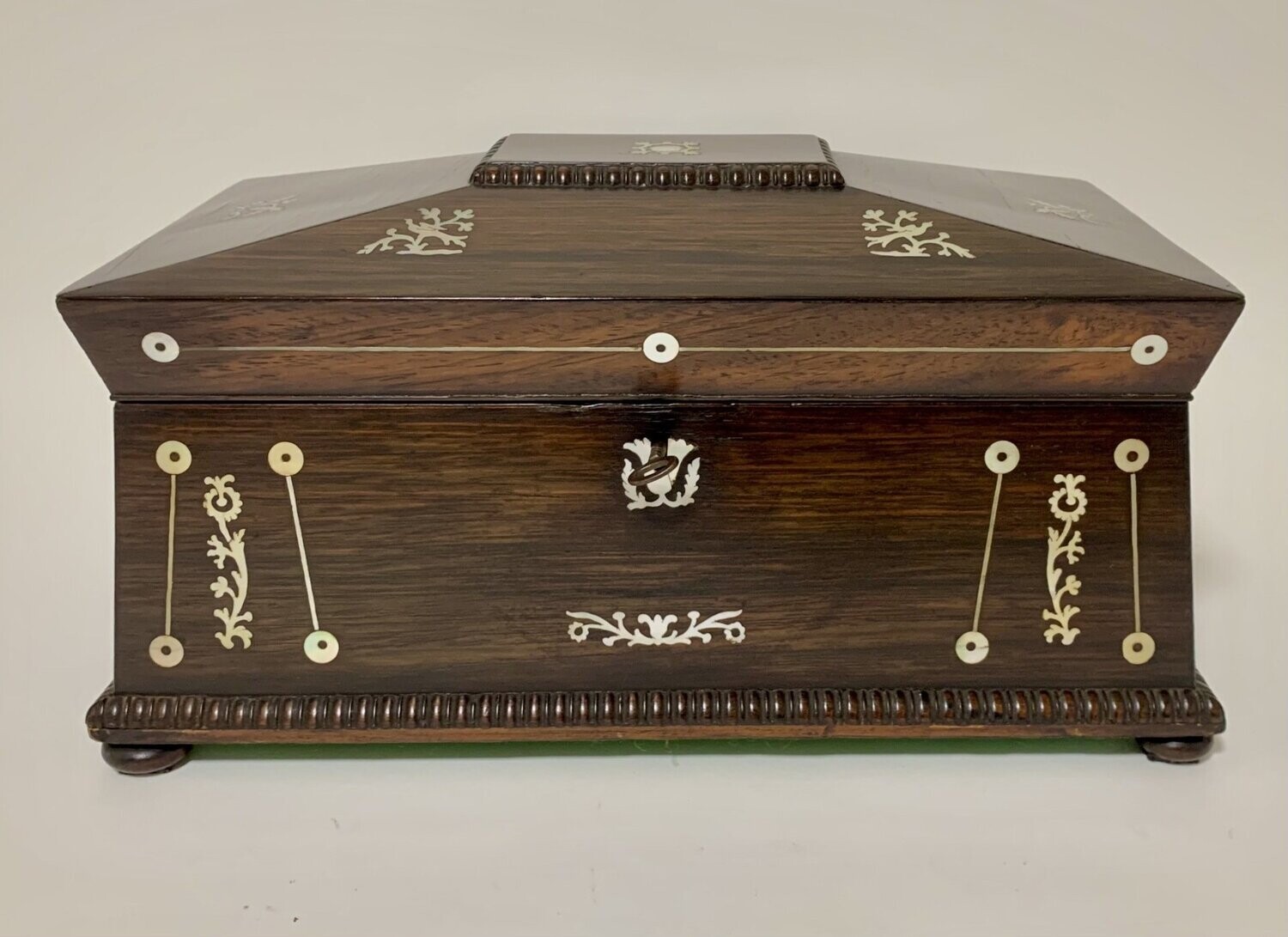 ​Regency Rosewood Inlaid Tea Caddy