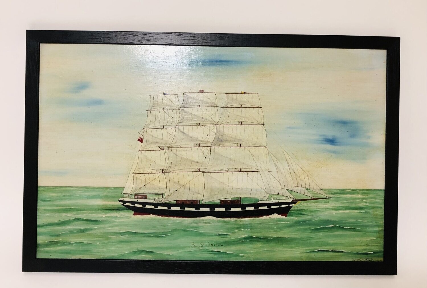 Oil on Board “S.S. Oneida” by Henry Westlake 1914