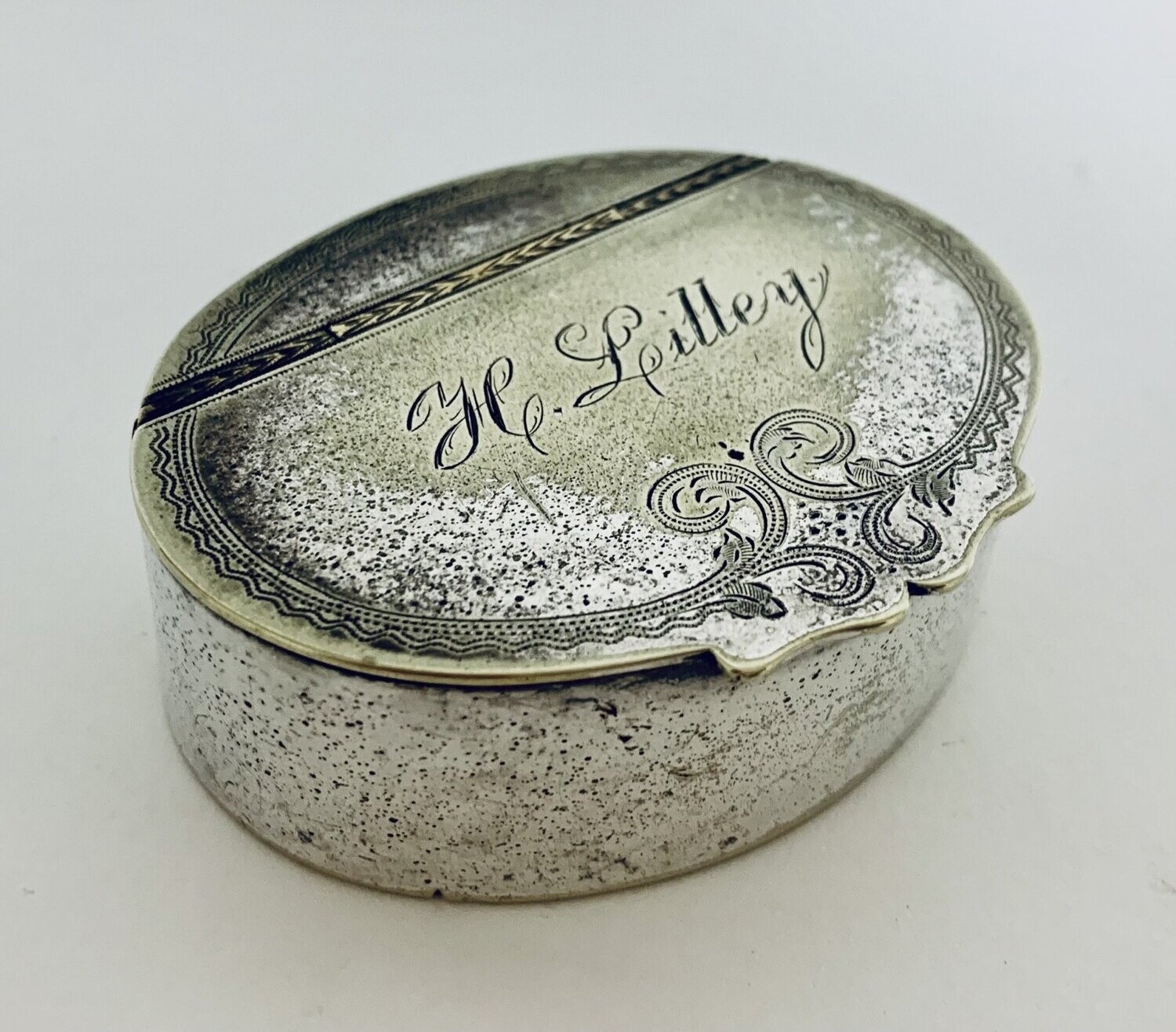 Antique Georgian Silver Plated Snuff Box