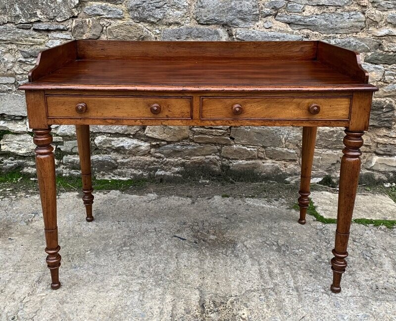 Victorian Ash Two Drawer Side Table