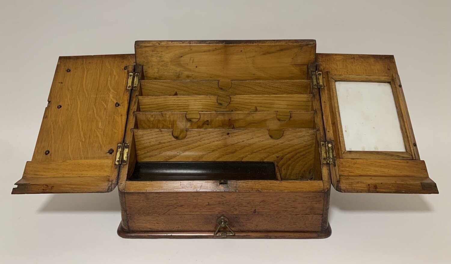 Victorian Oak Stationery Cabinet