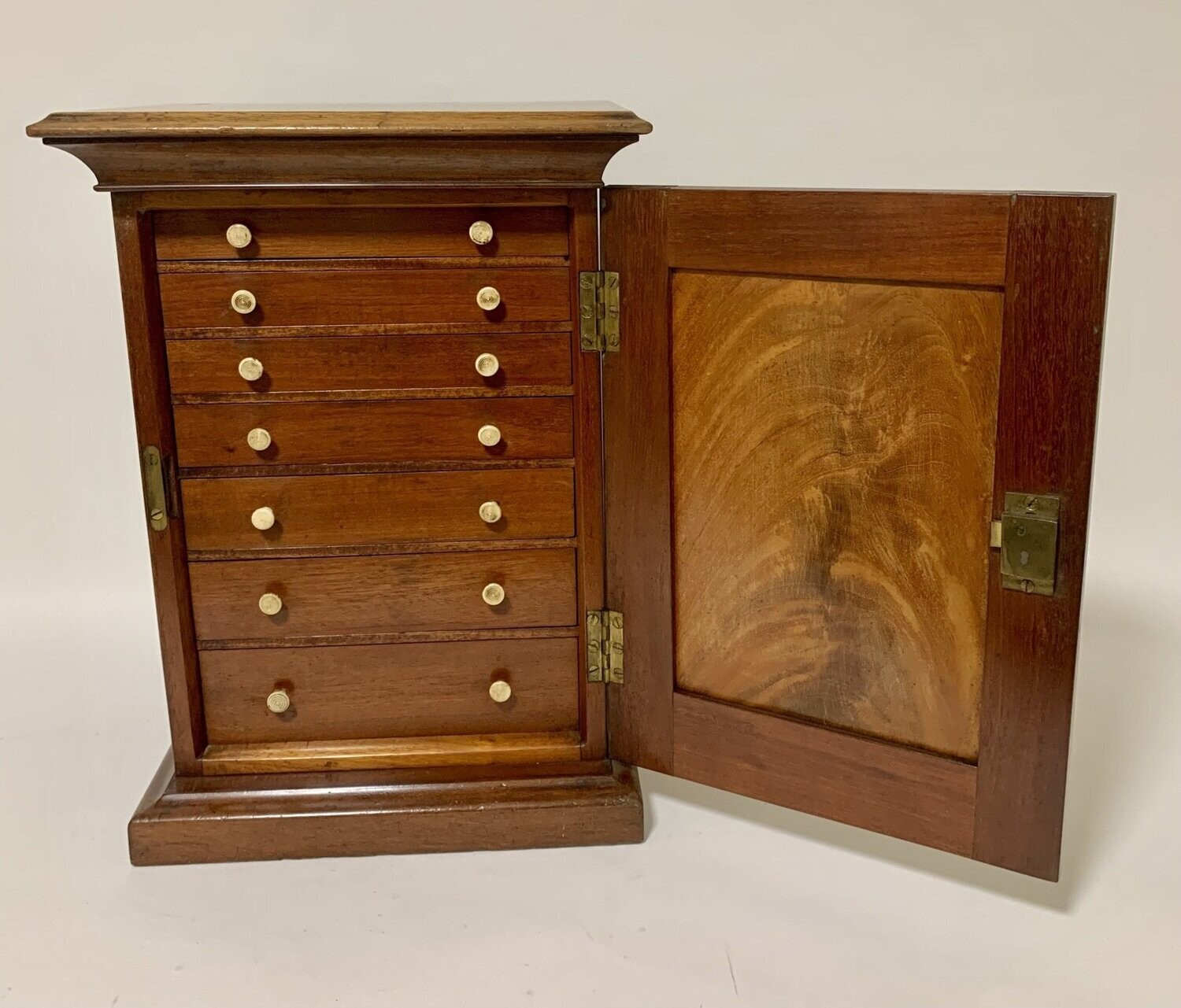Victorian Mahogany Tabletop Collectors Cabinet