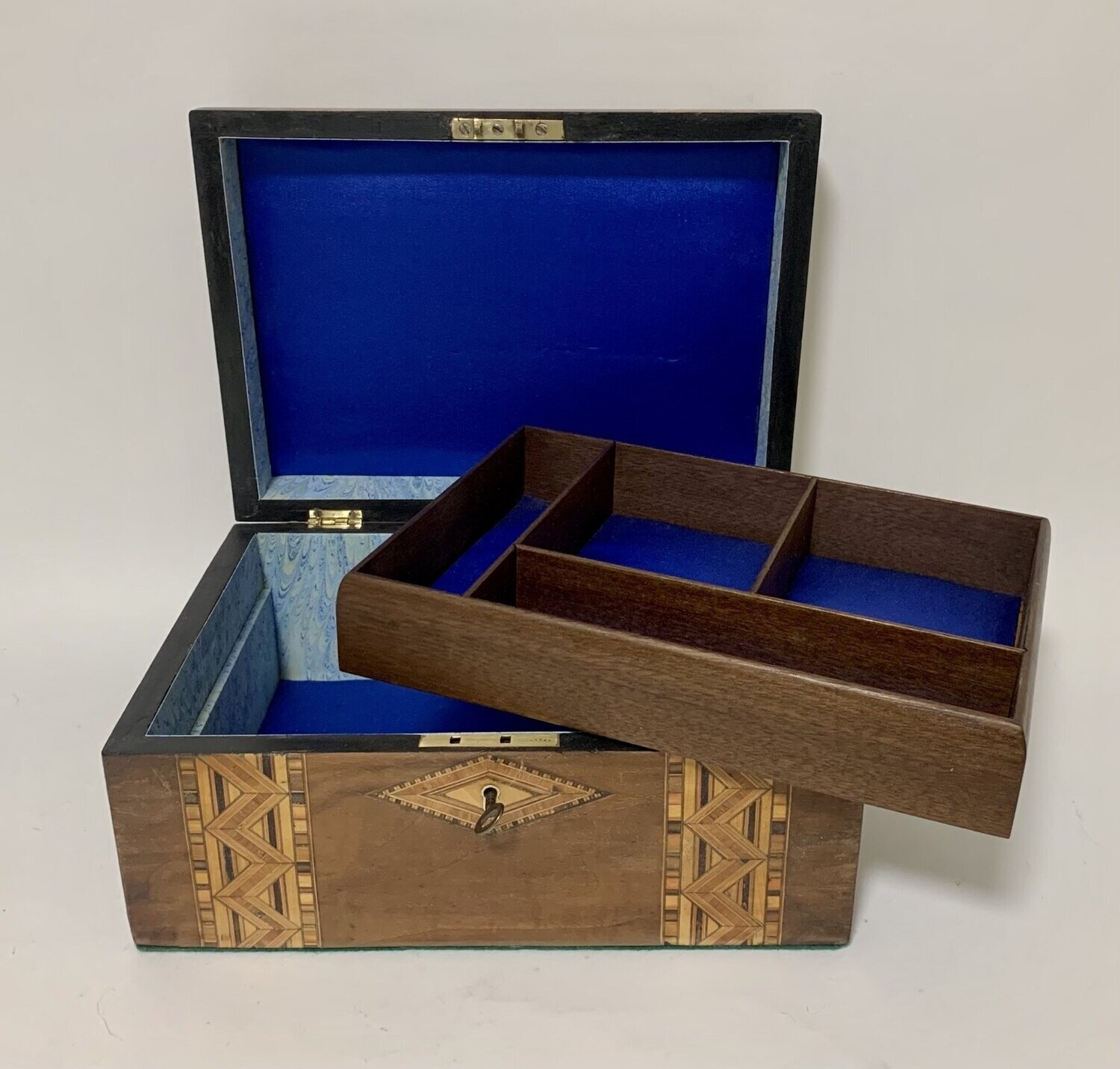 Antique Tunbridge Ware Jewellery Box