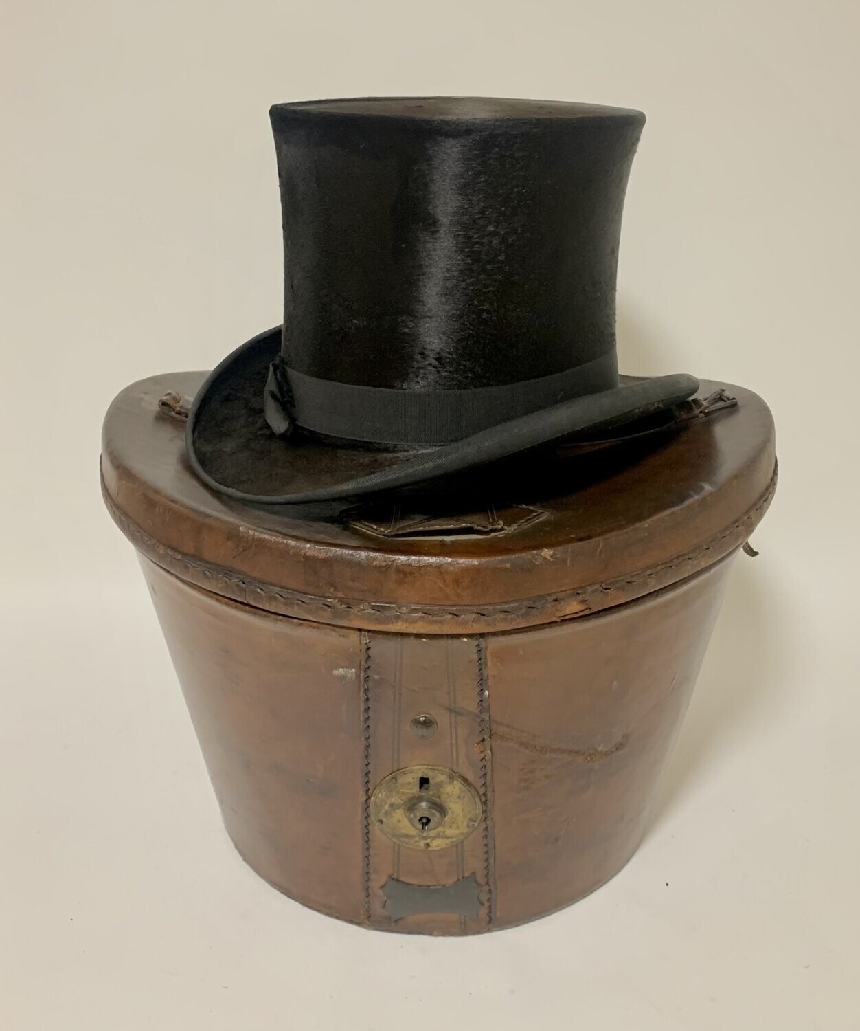 Victorian Silk Top Hat in Leather Box