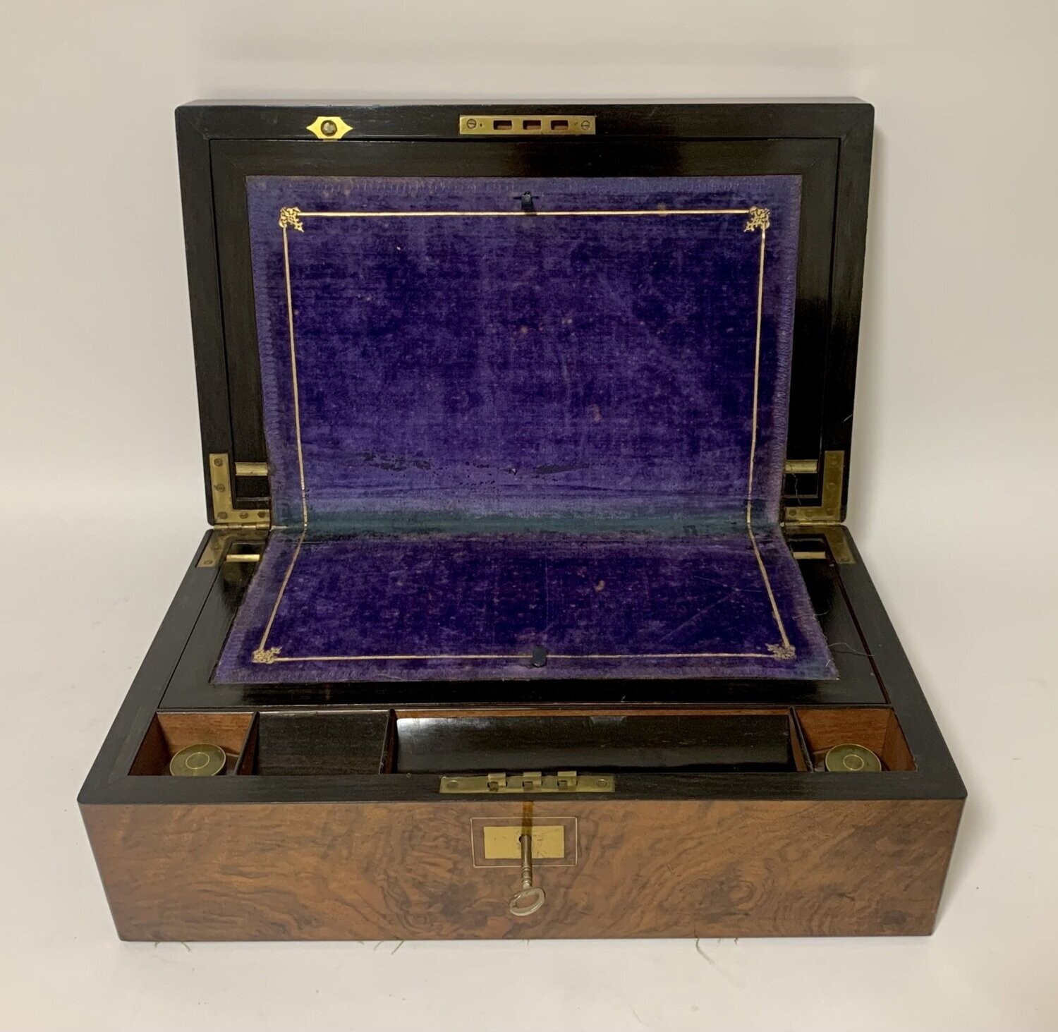 Victorian Burr Walnut Writing Slope