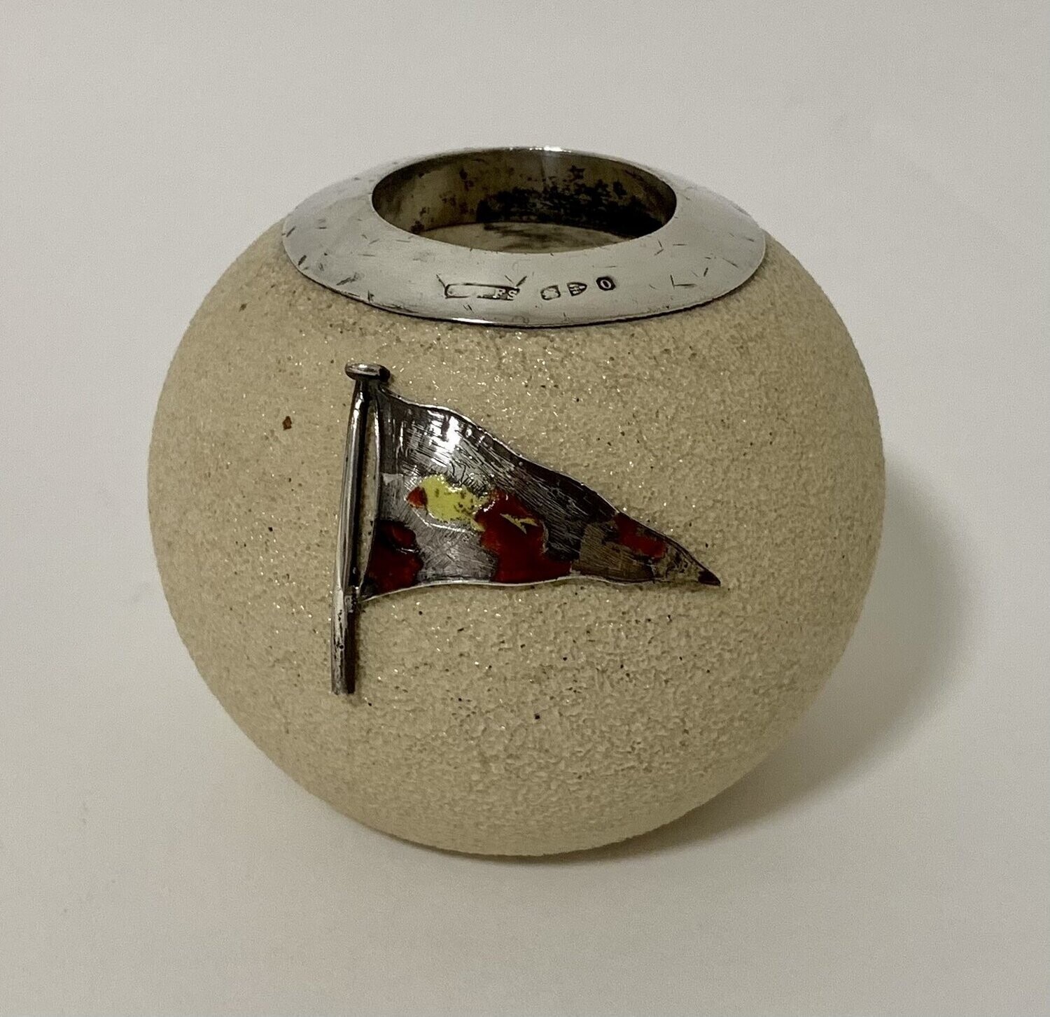 Victorian Match Strike with Silver Rim
