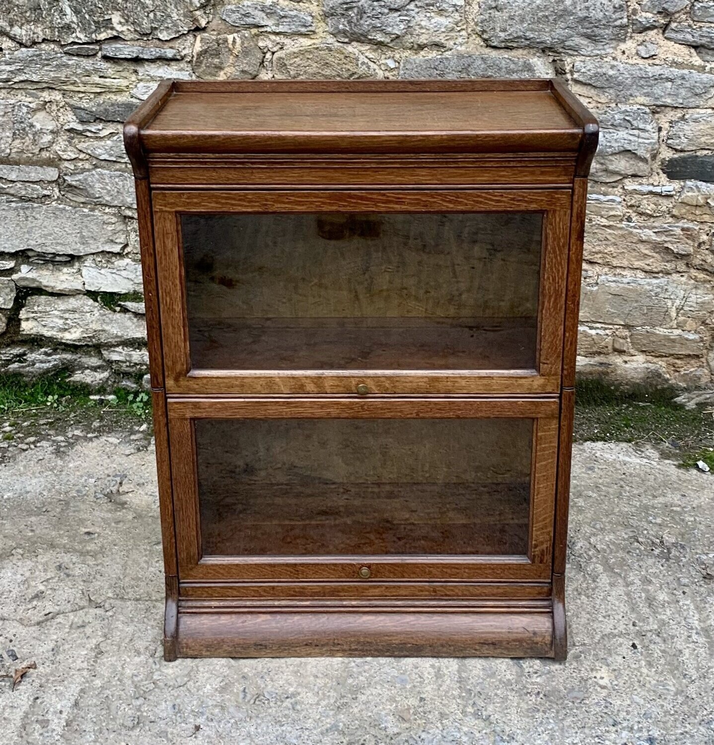 Small Antique Globe Wernicke Oak Bookcase