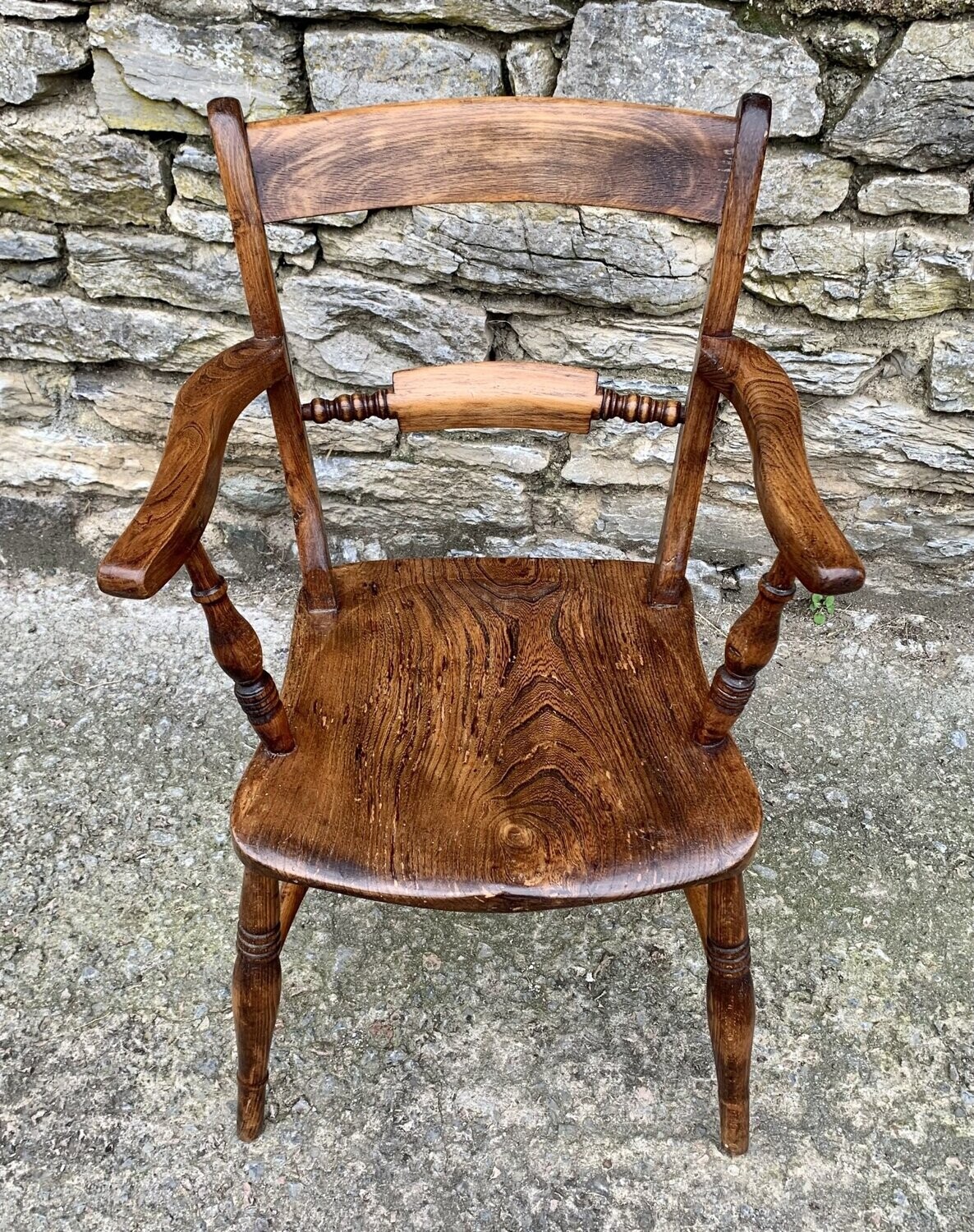 Antique Bar Back Windsor Carver Chair