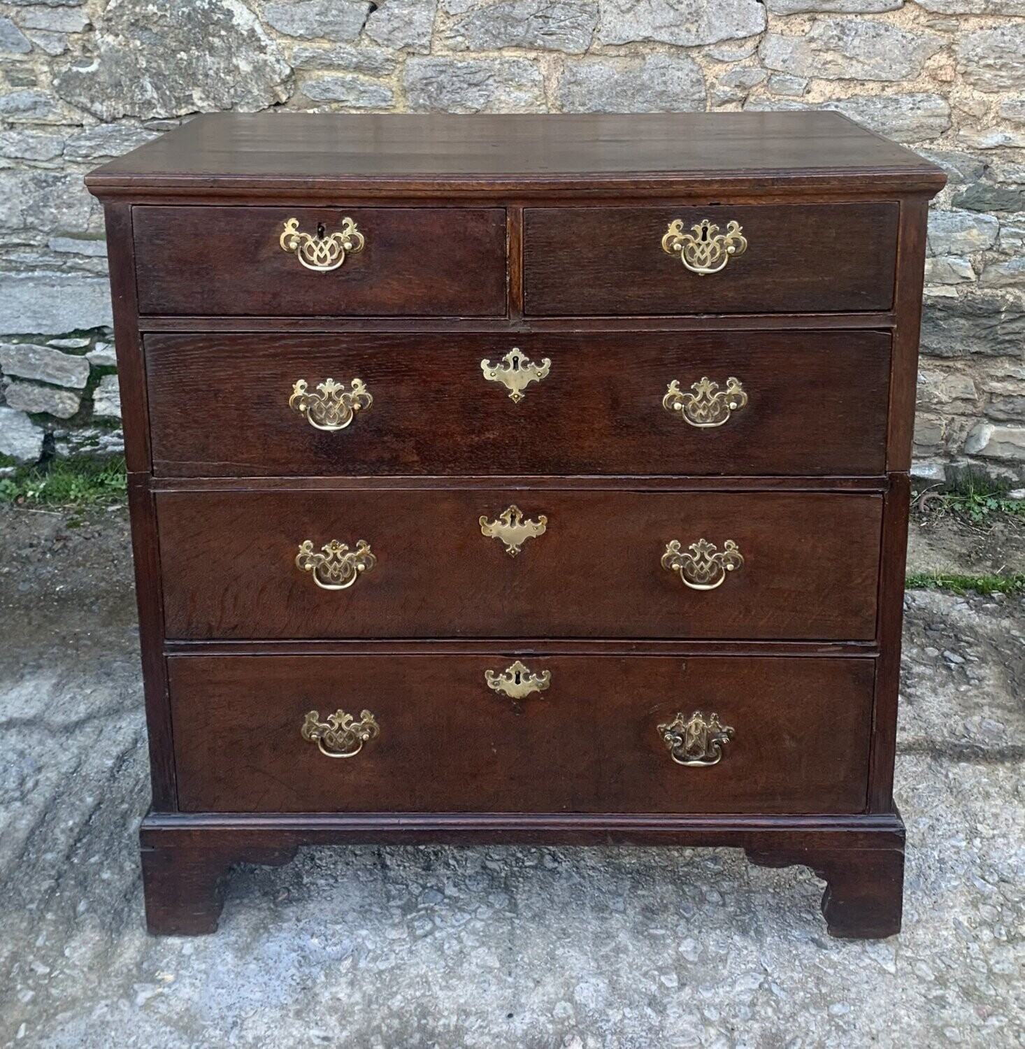 Georgian Oak 2 Part Chest of Drawers