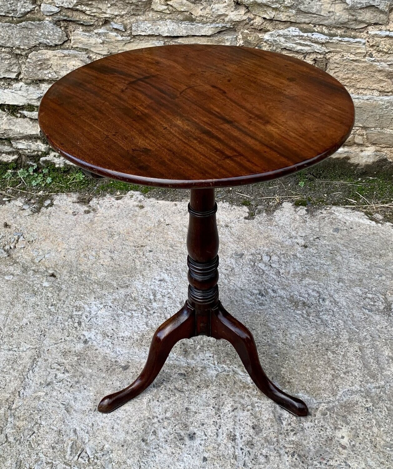 Georgian Mahogany Tilt Top Wine Table