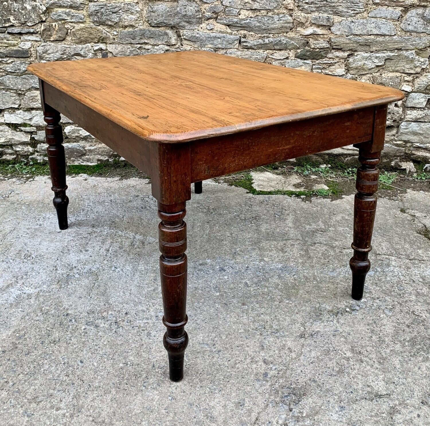 Antique Pine Farmhouse Table