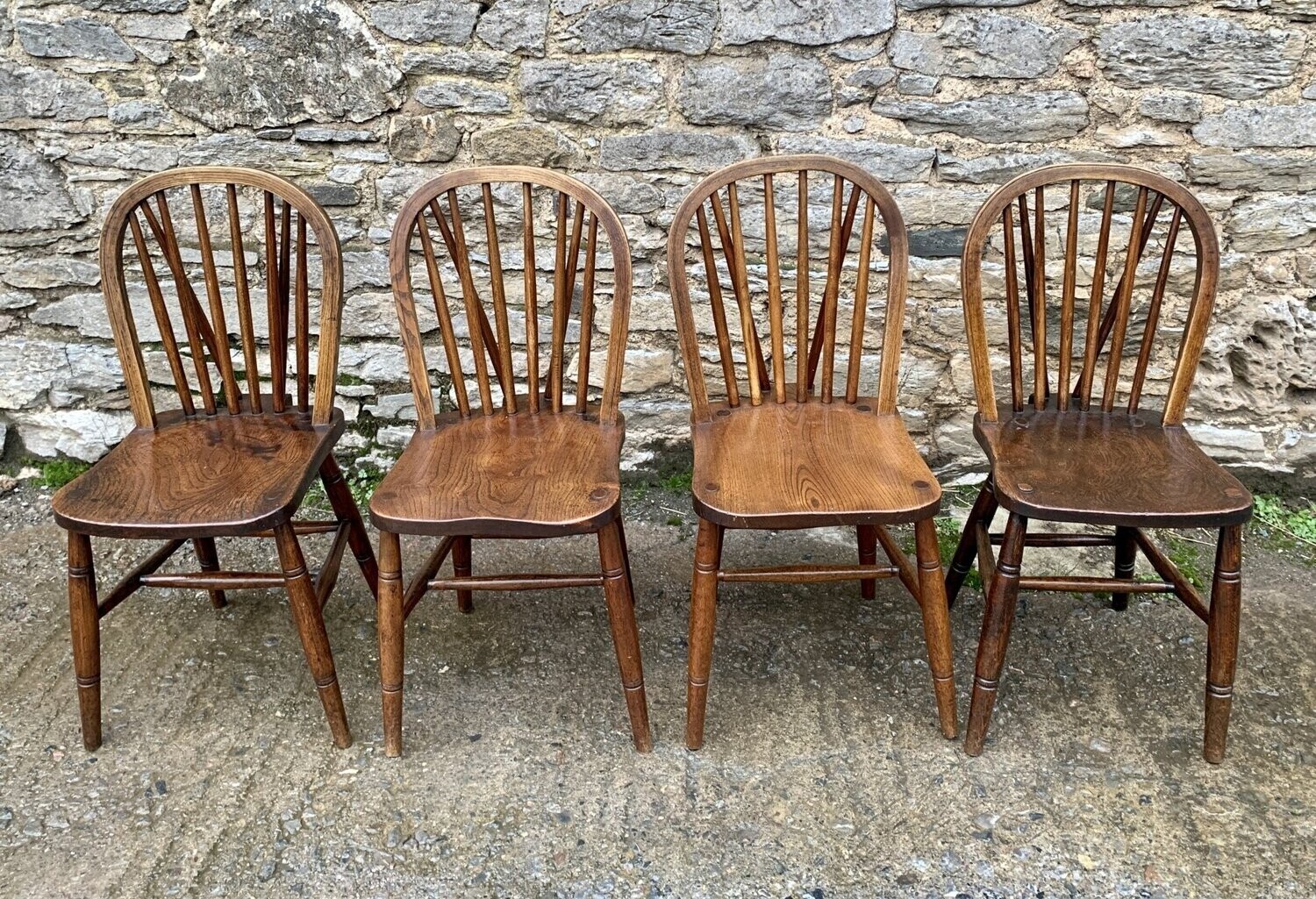 Set of 4 Elm Air Ministry Chairs